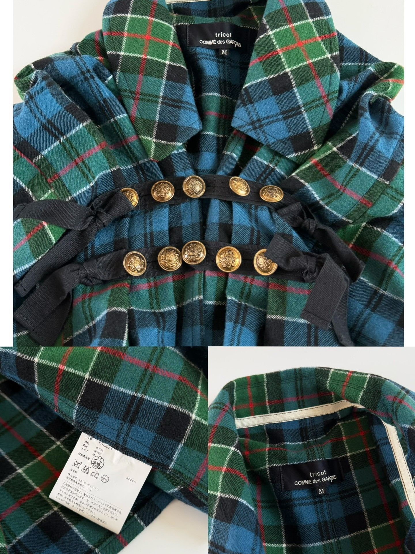 Comme des Garcons Comme des Garçons 2011 Tricot Plaid Cape Size M / US 6-8 / IT 42-44 - 8 Thumbnail