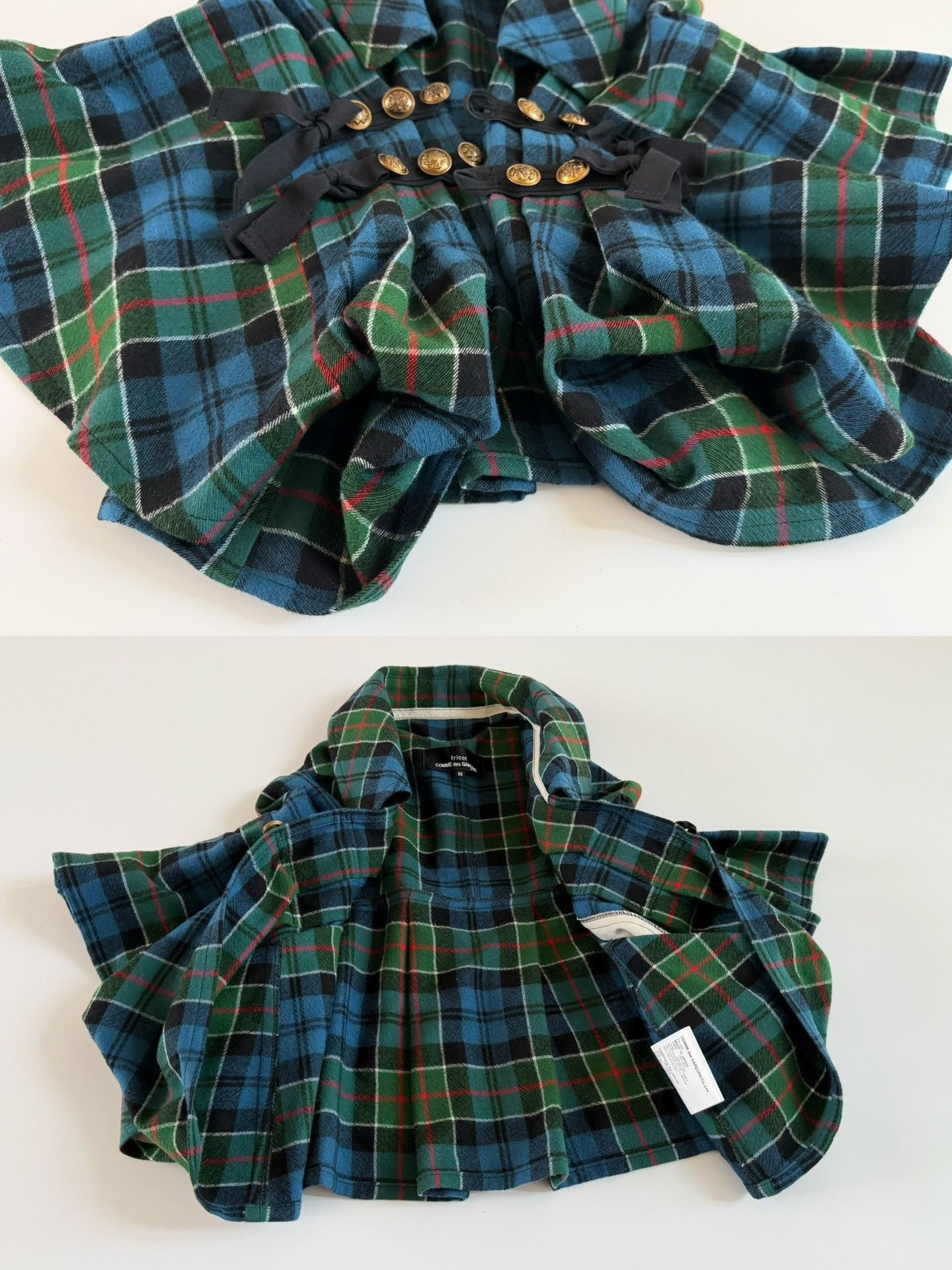 Comme des Garcons Comme des Garçons 2011 Tricot Plaid Cape Size M / US 6-8 / IT 42-44 - 7 Thumbnail