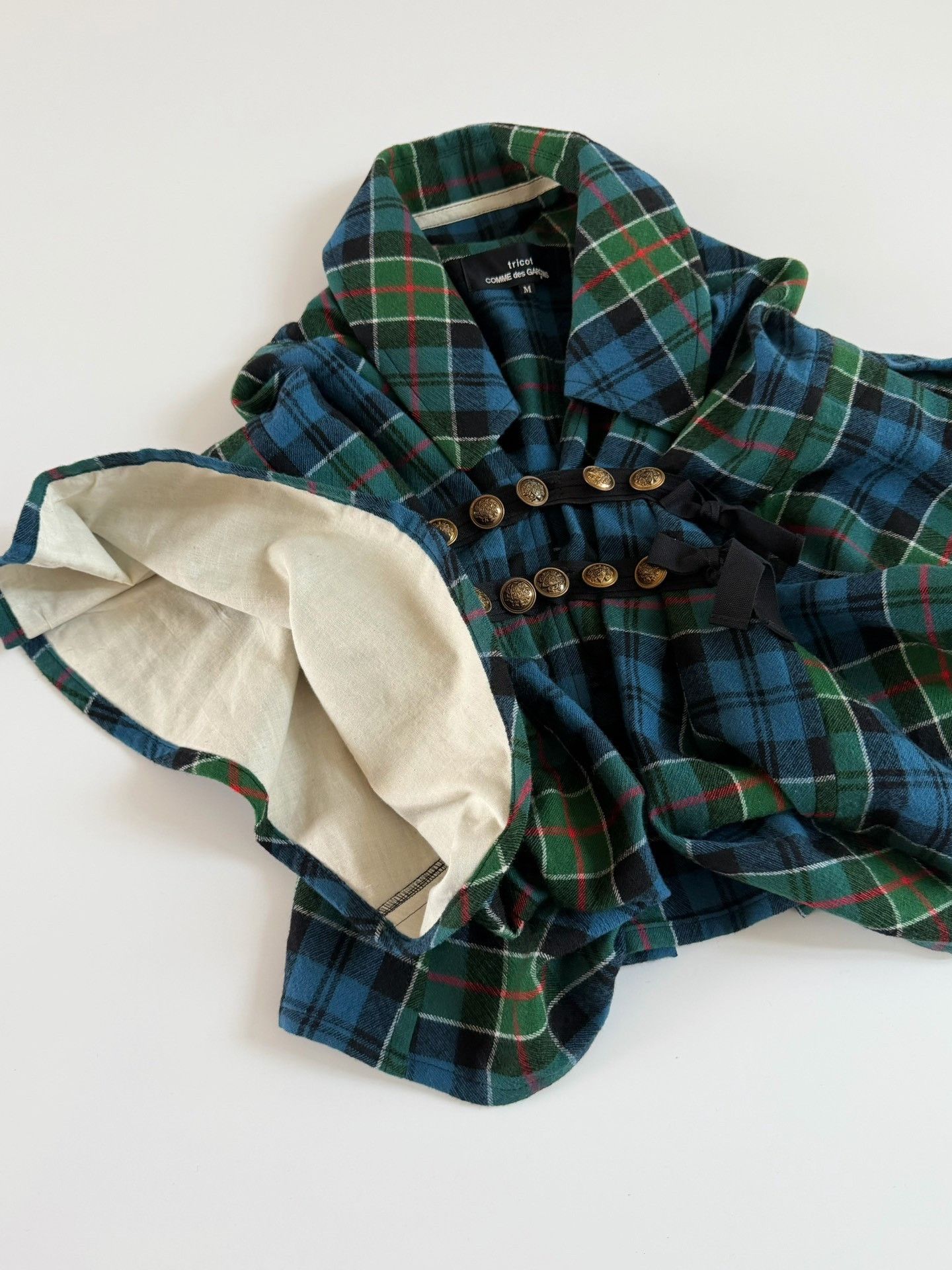 Comme des Garcons Comme des Garçons 2011 Tricot Plaid Cape Size M / US 6-8 / IT 42-44 - 5 Thumbnail