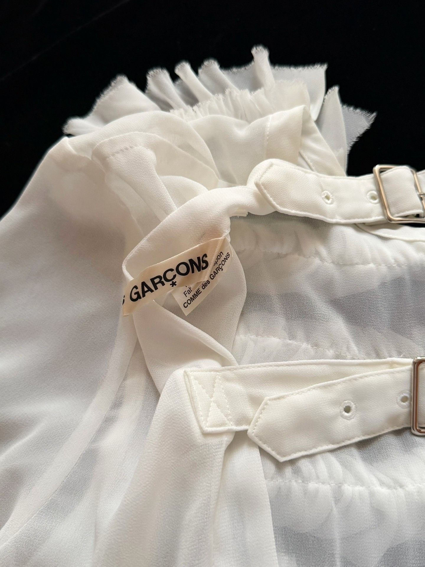 Rei Kawakubo Comme des Garçons 2014 Mainline Pleated Short-Sleeve Top Size S / US 4 / IT 40 - 7 Thumbnail