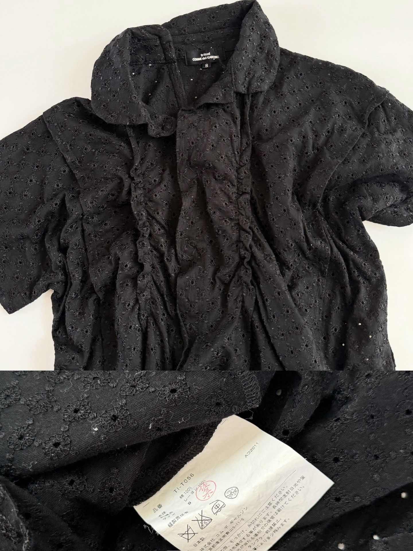 Comme des Garcons Comme des Garçons 2011 Tricot Embroidered Cotton Top Size S / US 4 / IT 40 - 9 Thumbnail
