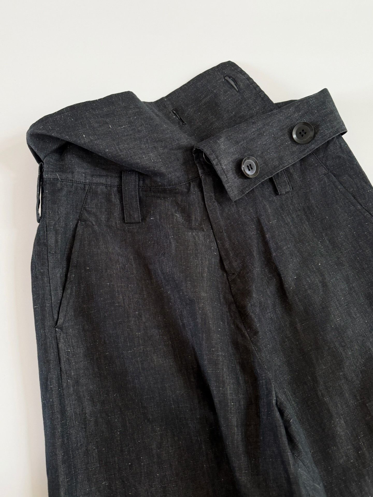Yohji Yamamoto Yohji Yamamoto Y's Fold-Over Wide-Leg Pants Size 42" / US 20 - 8 Thumbnail