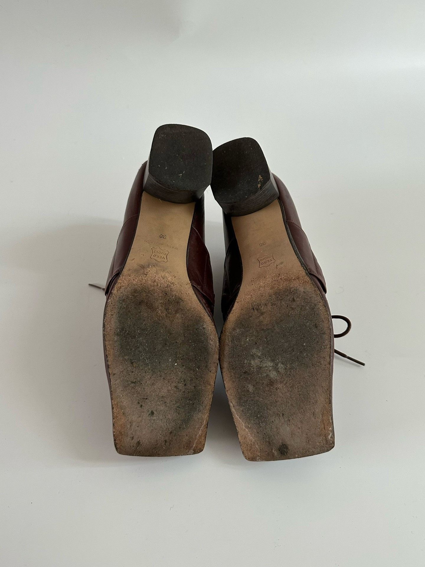Maison MIHARA YASUHIRO Mihara Yasuhiro Vintage Square-Toe Leather Shoes Size US 7 / IT 37 - 7 Thumbnail
