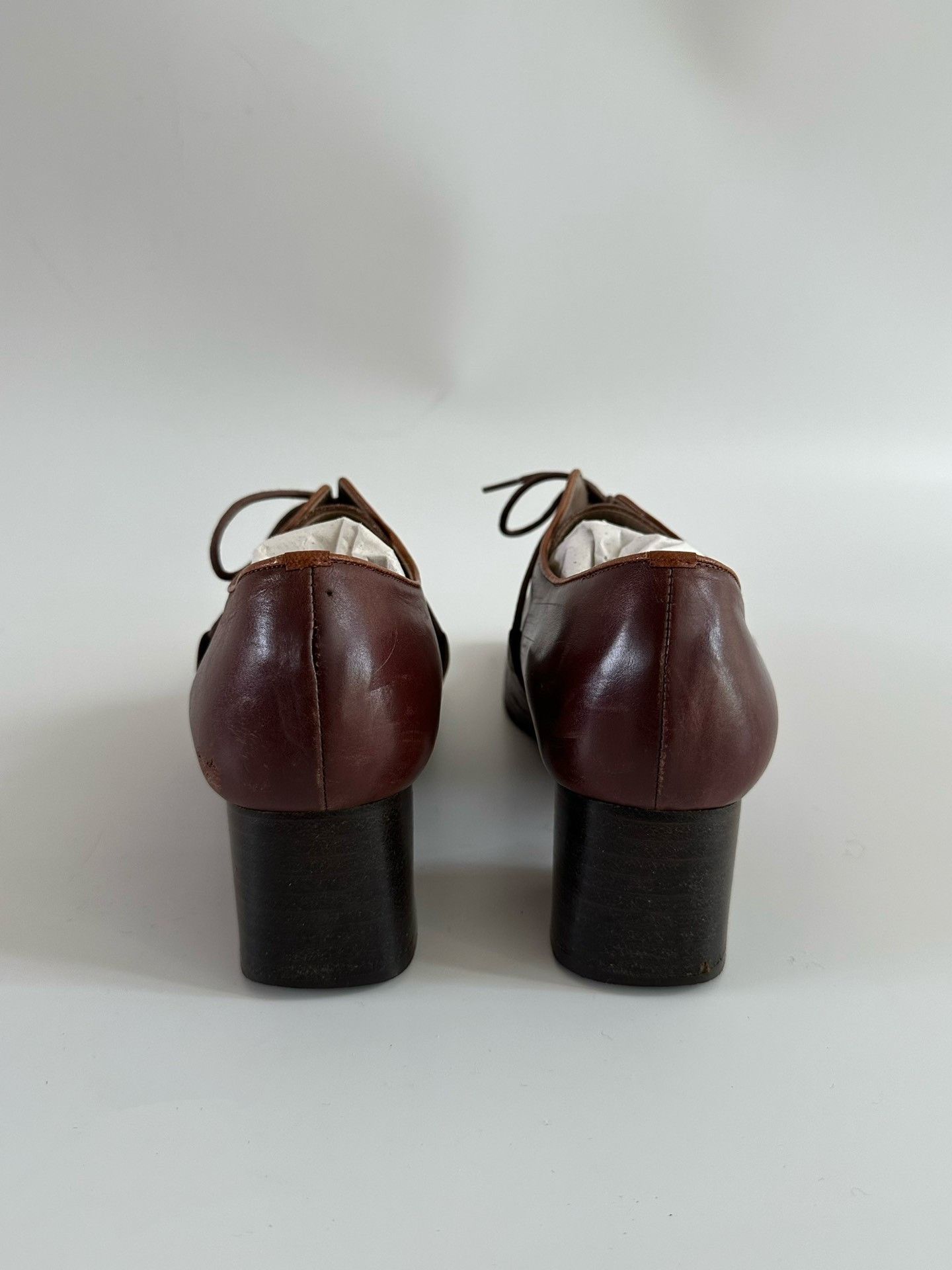 Maison MIHARA YASUHIRO Mihara Yasuhiro Vintage Square-Toe Leather Shoes Size US 7 / IT 37 - 3 Thumbnail