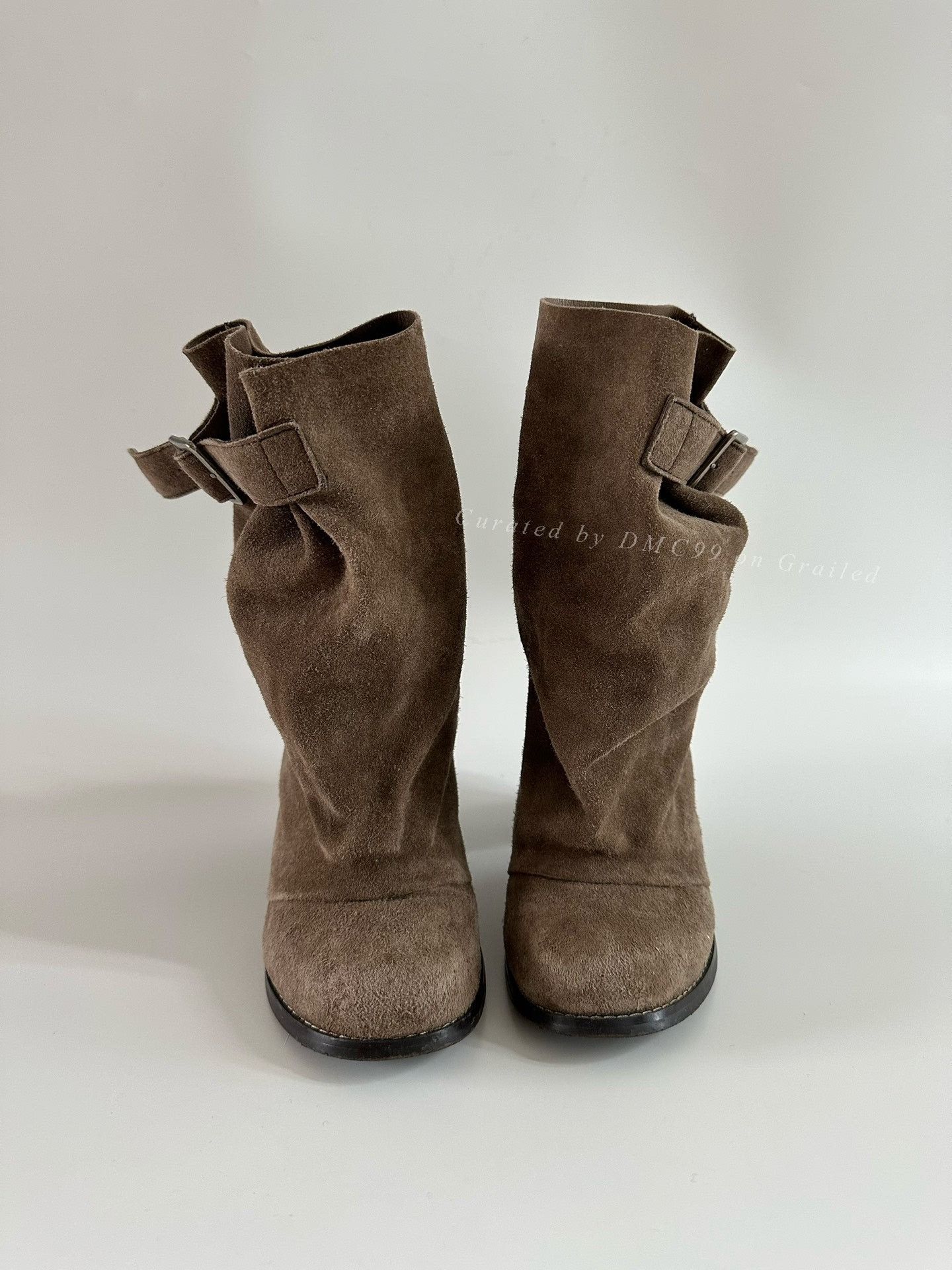 Zucca Zucca Vintage Suede Slouchy High-Heel Ankle Boots Size US 6 / IT 36 - 2 Thumbnail