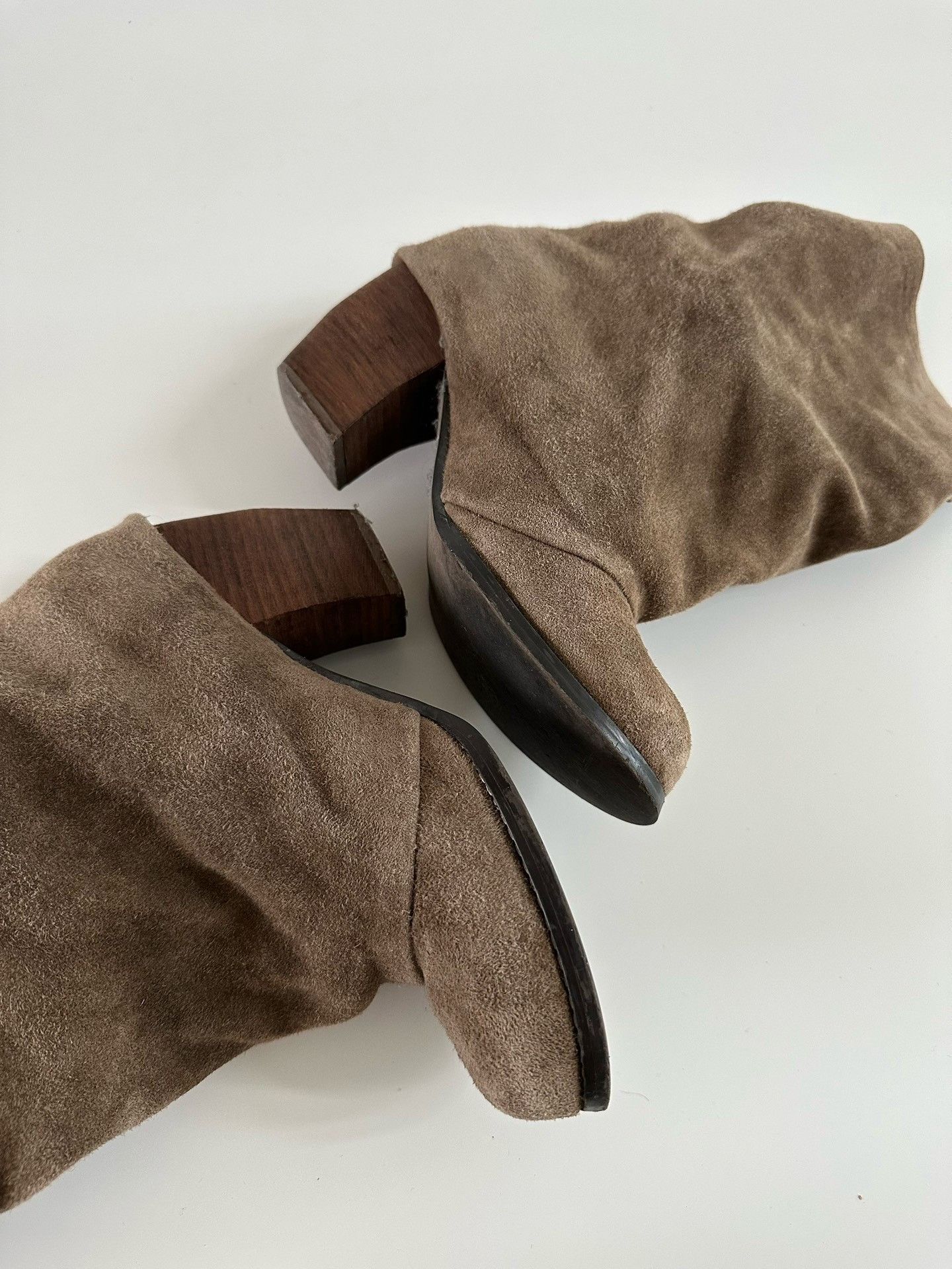 Zucca Zucca Vintage Suede Slouchy High-Heel Ankle Boots Size US 6 / IT 36 - 6 Thumbnail