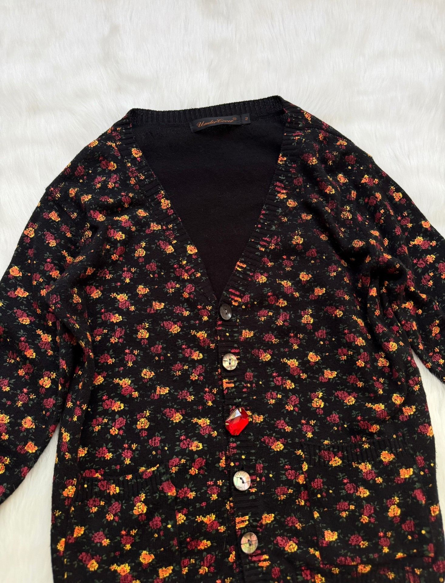 Jun Takahashi Undercover 2004 Jun Takahashi Floral Knit Top Size M / US 6-8 / IT 42-44 - 3 Thumbnail