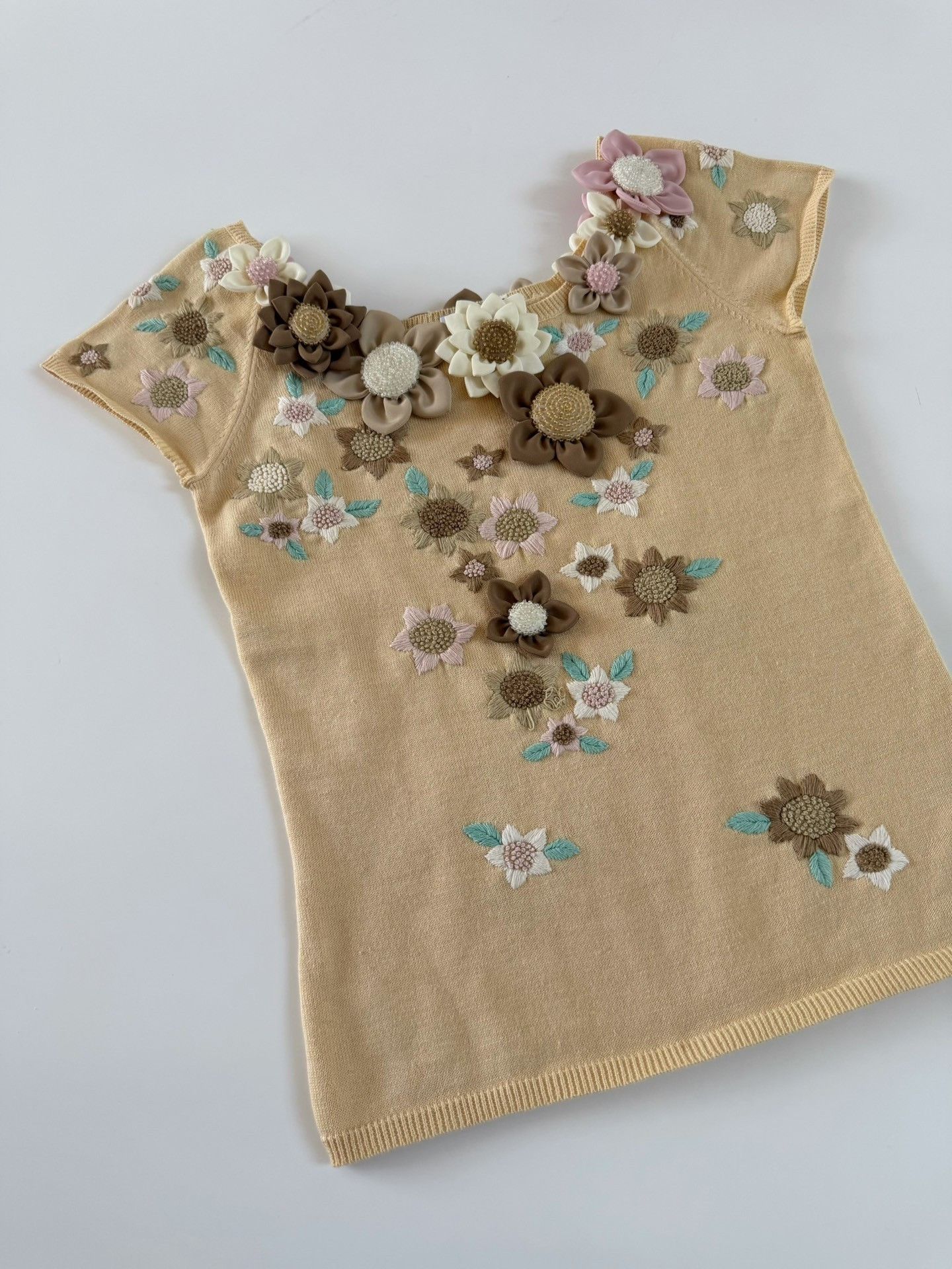 Moschino Moschino 2001 3D Flower Knit Short Sleeve Size S / US 4 / IT 40 - 4 Thumbnail
