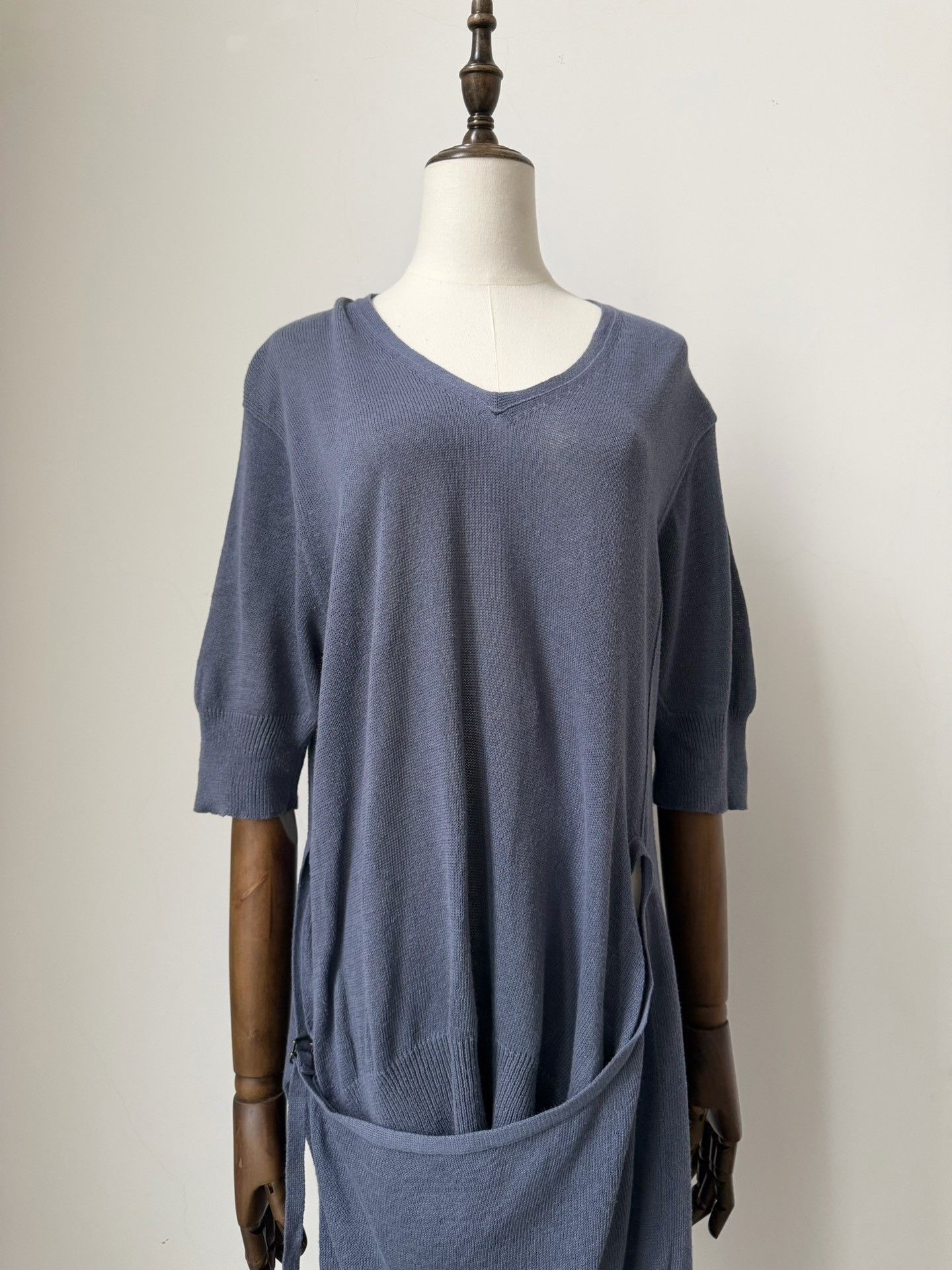 Yohji Yamamoto Yohji Yamamoto Y's Gray-Blue Knit Top Size US M / EU 48-50 / 2 - 5 Thumbnail