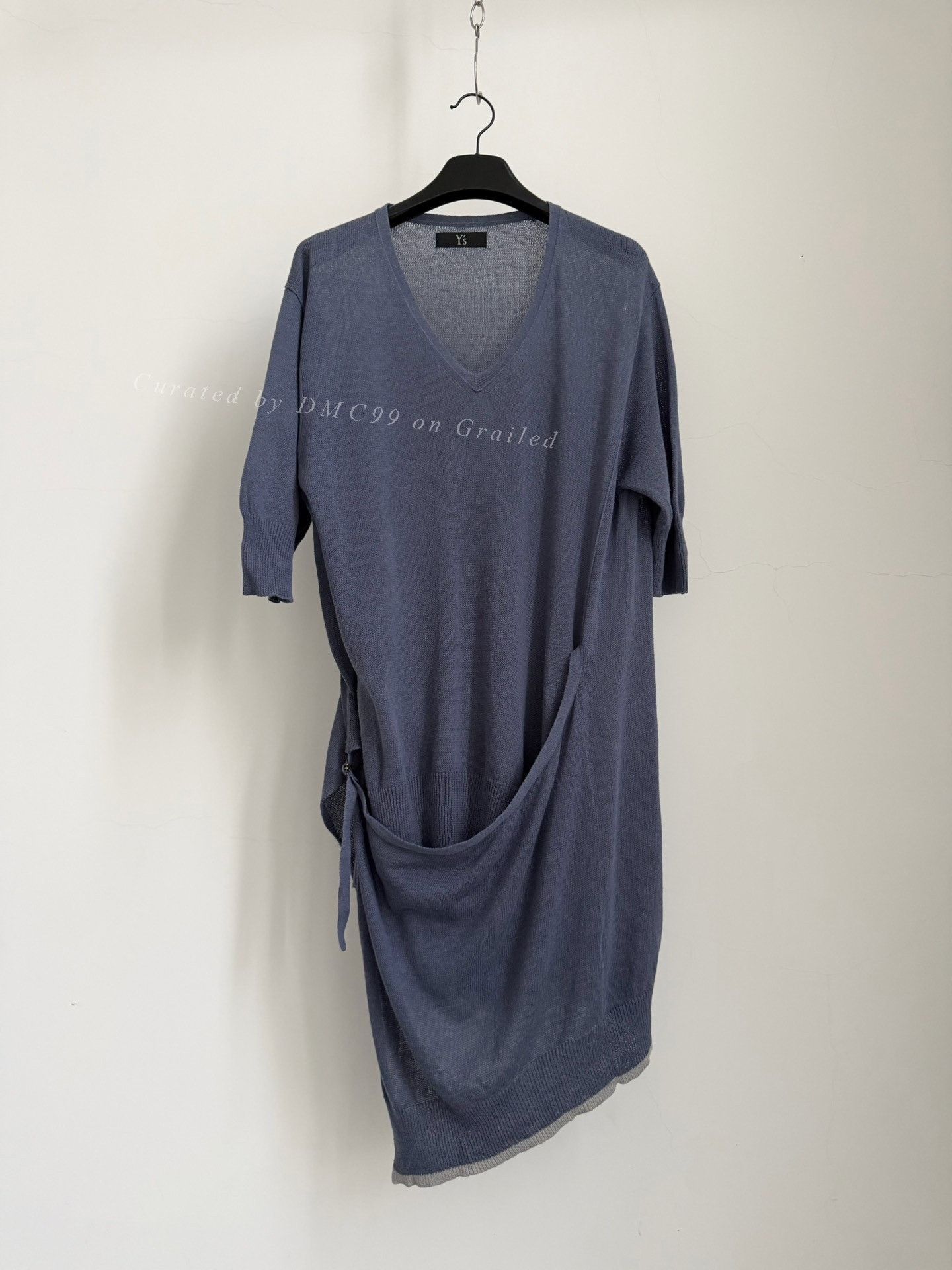 Yohji Yamamoto Yohji Yamamoto Y's Gray-Blue Knit Top Size US M / EU 48-50 / 2 - 6 Thumbnail