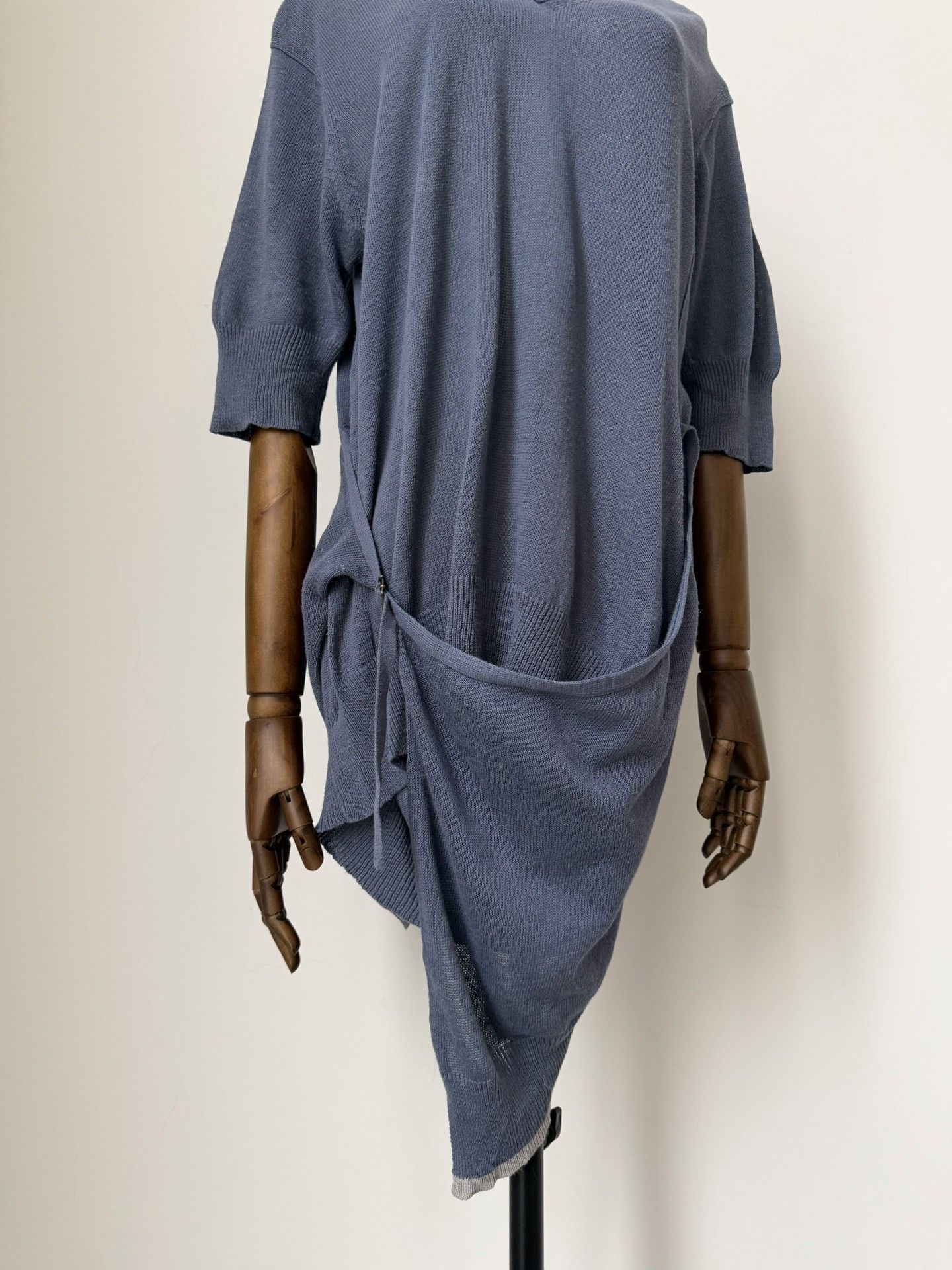 Yohji Yamamoto Yohji Yamamoto Y's Gray-Blue Knit Top Size US M / EU 48-50 / 2 - 2 Thumbnail