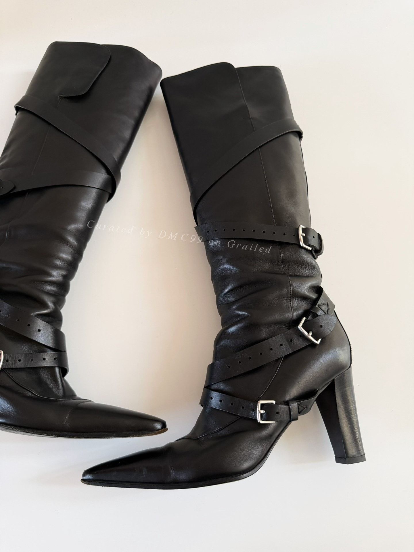 Hermes Hermes Vintage Buckle Strap Leather Boots Size US 7 / IT 37 - 6 Thumbnail