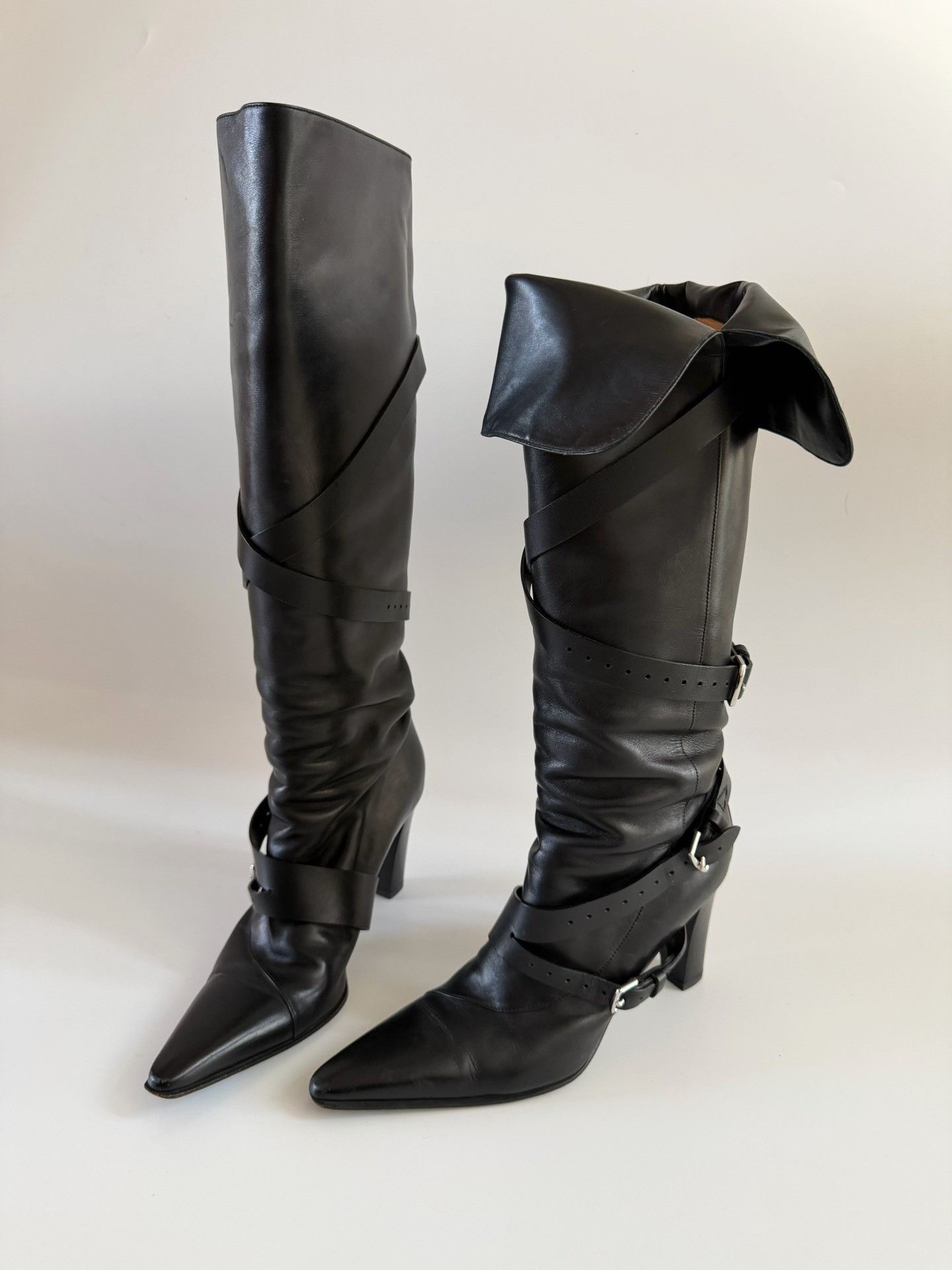 Hermes Hermes Vintage Buckle Strap Leather Boots Size US 7 / IT 37 - 7 Thumbnail