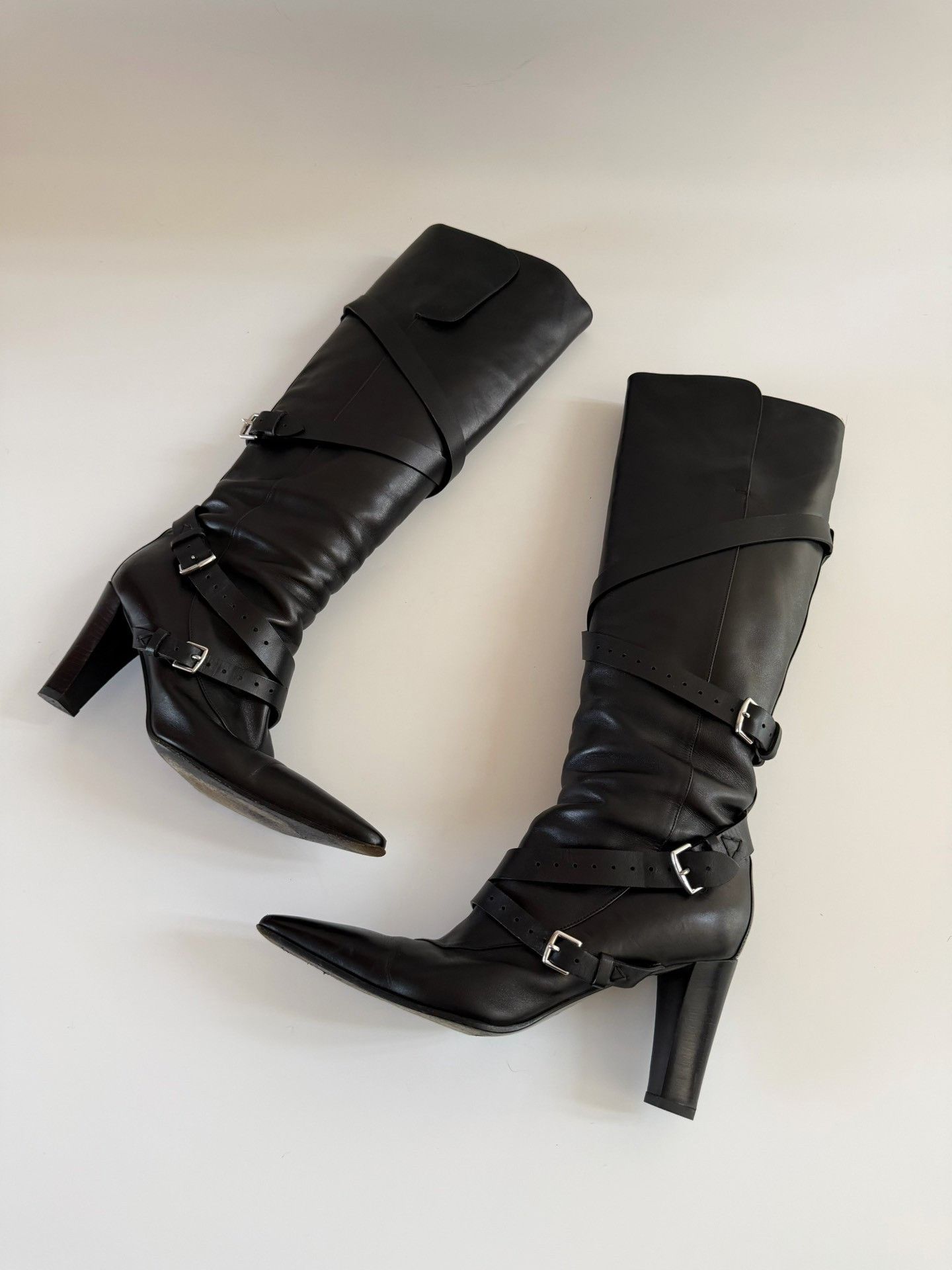 Hermes Hermes Vintage Buckle Strap Leather Boots Size US 7 / IT 37 - 5 Thumbnail