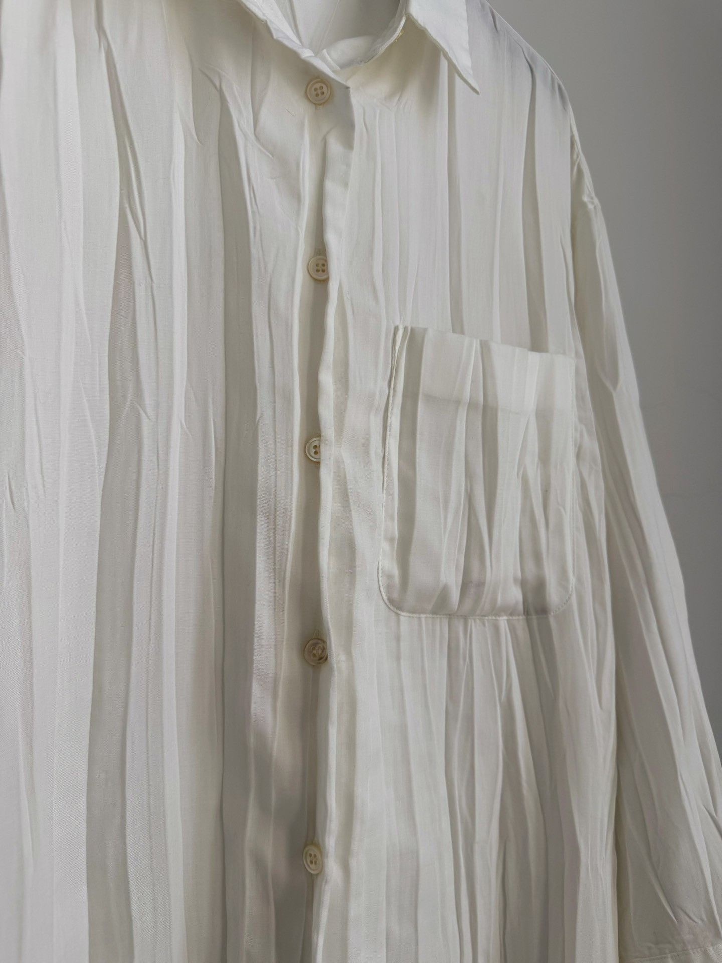 Issey Miyake Issey Miyake 1998 Pleated Silhouette Shirt Size US M / EU 48-50 / 2 - 7 Thumbnail