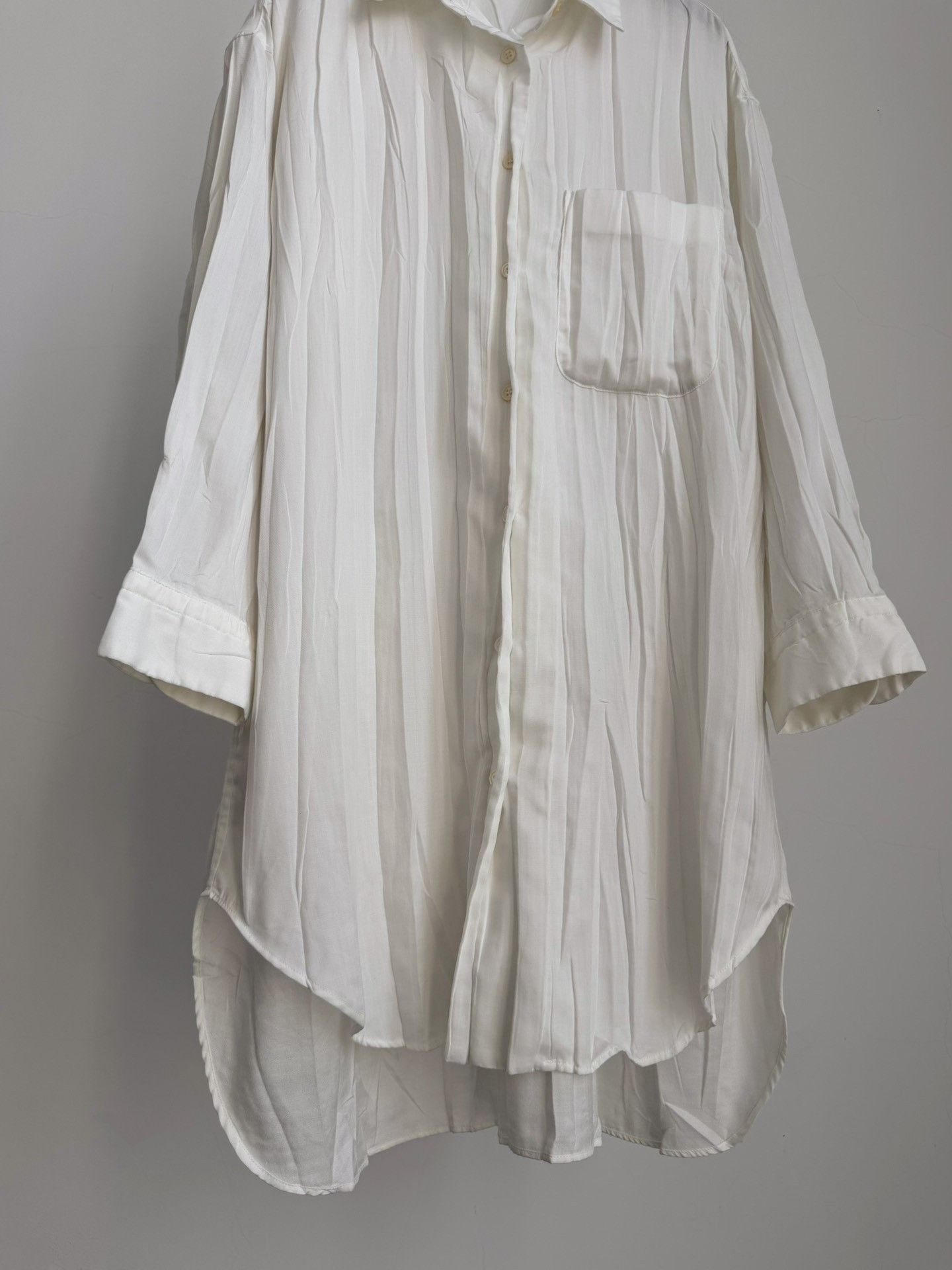 Issey Miyake Issey Miyake 1998 Pleated Silhouette Shirt Size US M / EU 48-50 / 2 - 5 Thumbnail