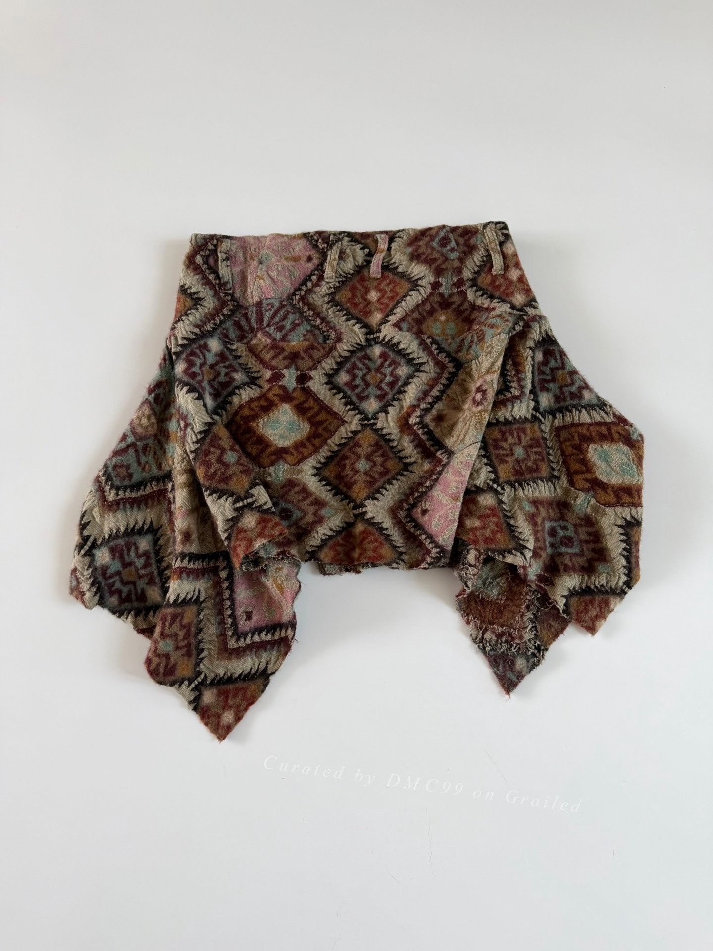 Hiroshi Kato Kapital Vintage Felted Wool Navajo Skirt Size 38" / US 16 / IT 52 - 4 Thumbnail