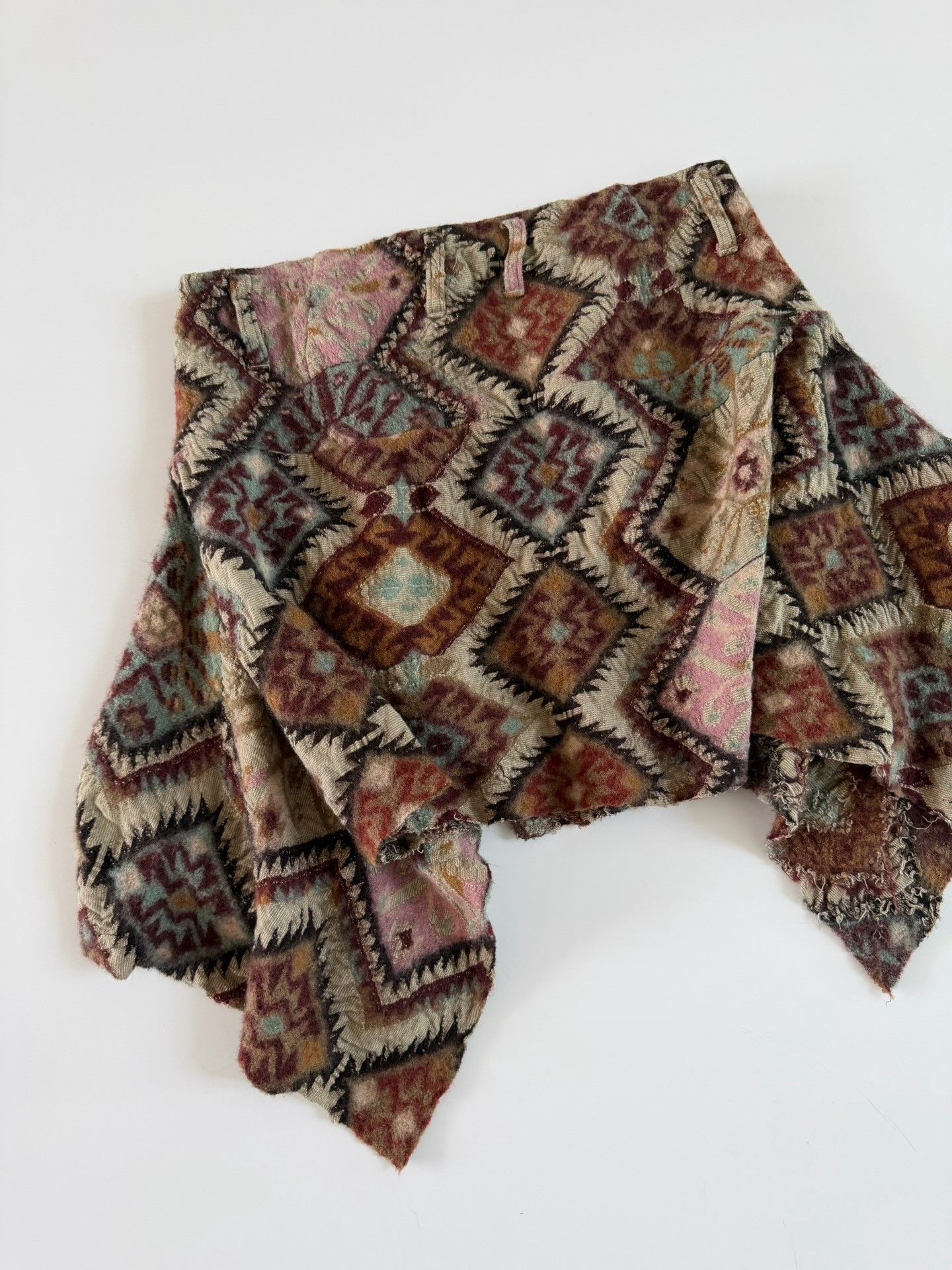 Hiroshi Kato Kapital Vintage Felted Wool Navajo Skirt Size 38" / US 16 / IT 52 - 5 Thumbnail