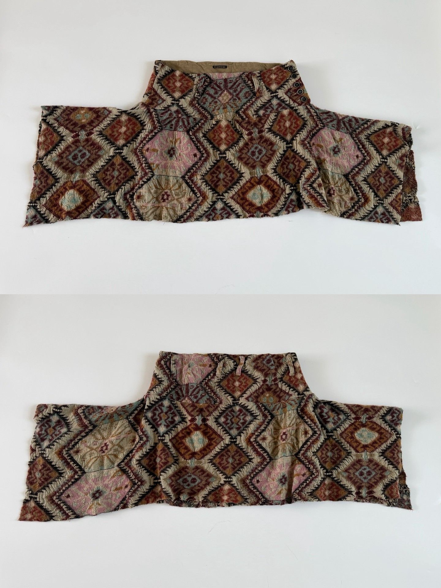 Hiroshi Kato Kapital Vintage Felted Wool Navajo Skirt Size 38" / US 16 / IT 52 - 7 Thumbnail