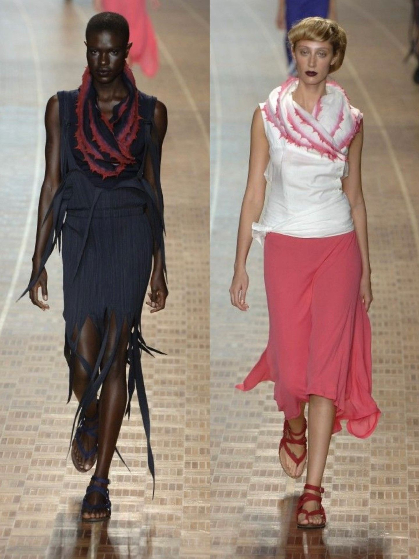 Issey Miyake Issey Miyake 2007 Multi-Collar Sleeveless Top Size L / US 10 / IT 46 - 2 Thumbnail