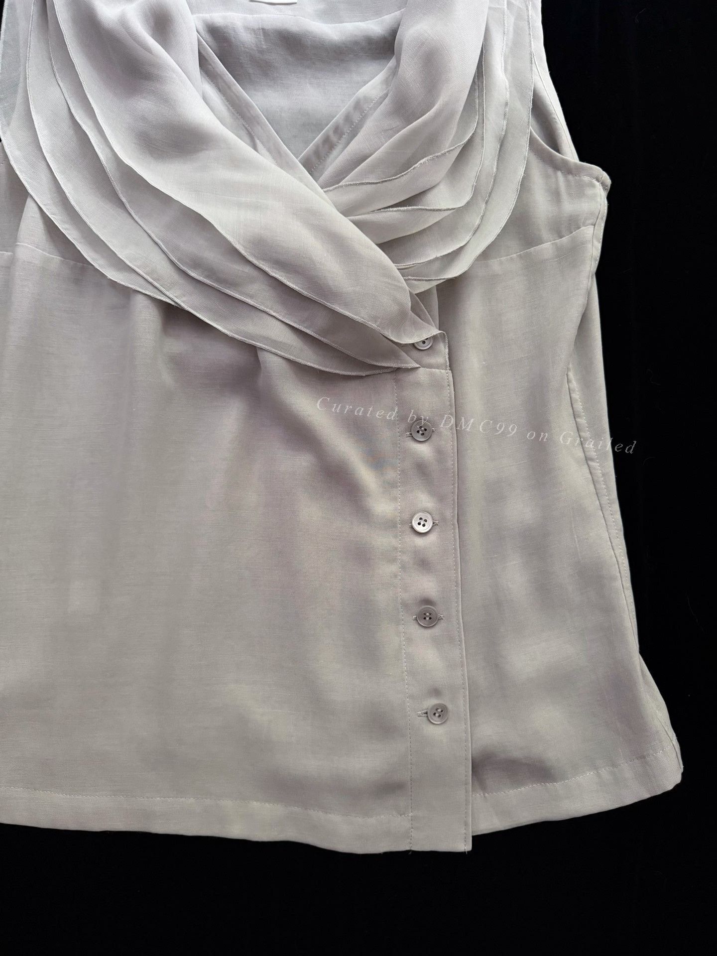 Issey Miyake Issey Miyake 2007 Multi-Collar Sleeveless Top Size L / US 10 / IT 46 - 5 Thumbnail