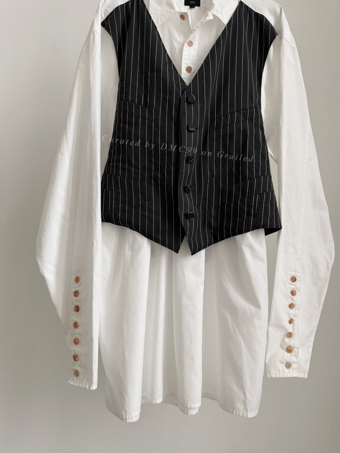 Jean Paul Gaultier Jean Paul Gaultier Vintage Spliced Vest Shirt Size US M / EU 48-50 / 2 - 5 Thumbnail