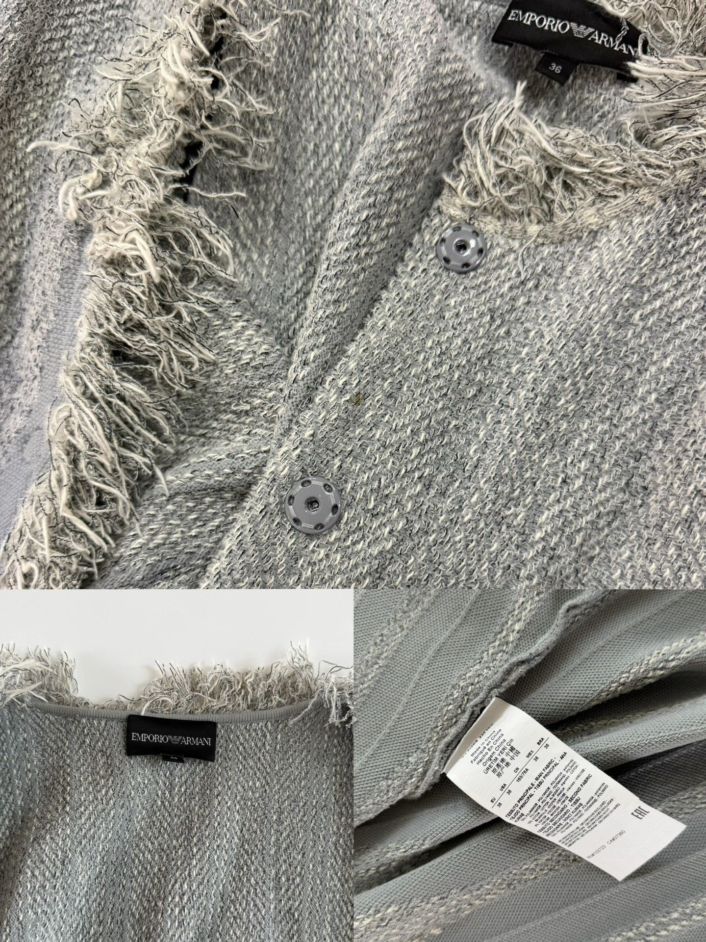 Emporio Armani Emporio Armani Fringed Collar Coat Size XS / US 0-2 / IT 36-38 - 9 Thumbnail