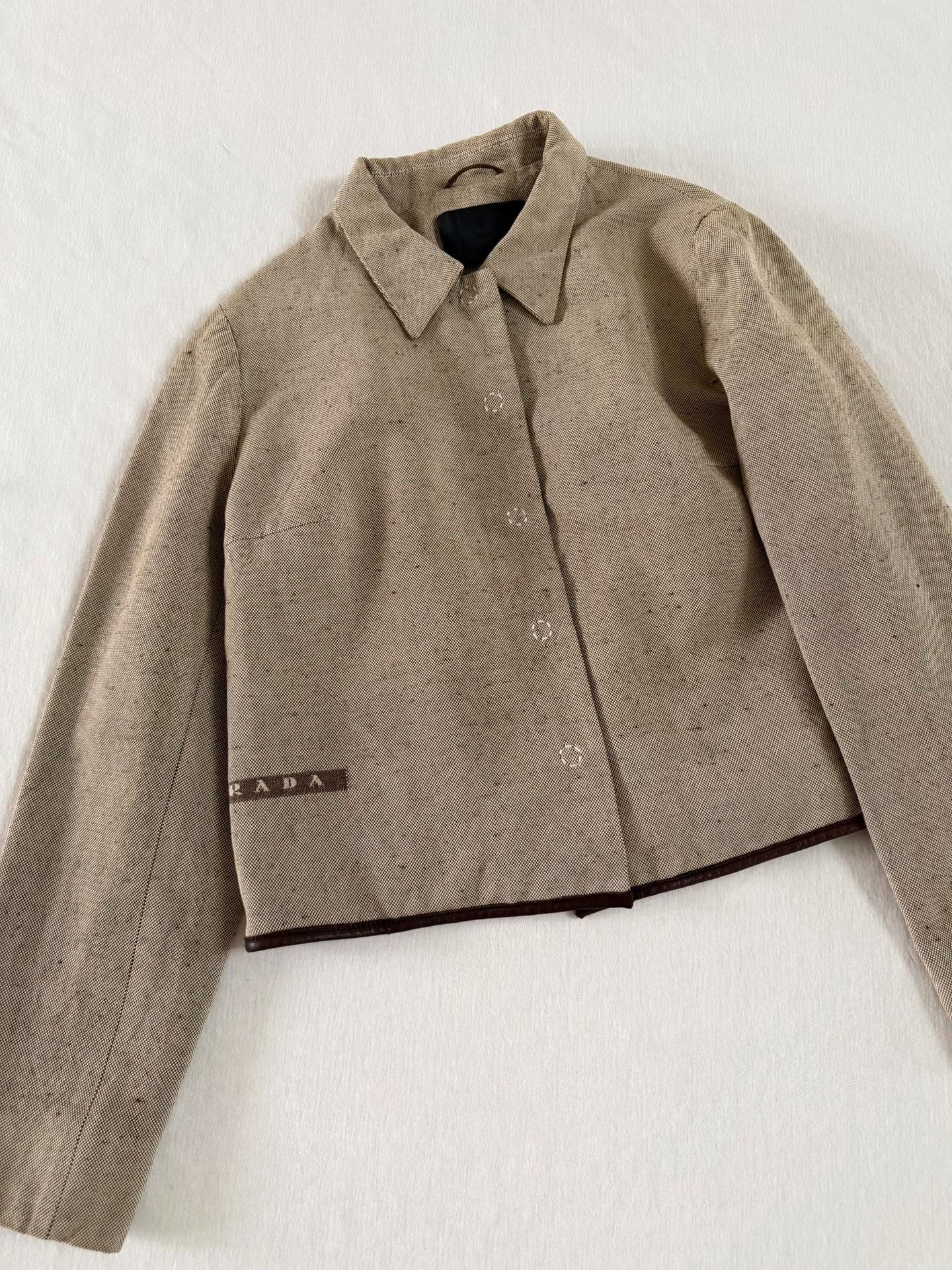 Prada Prada 1999 Runway Plain Linen Jacket Size S / US 4 / IT 40 - 6 Thumbnail