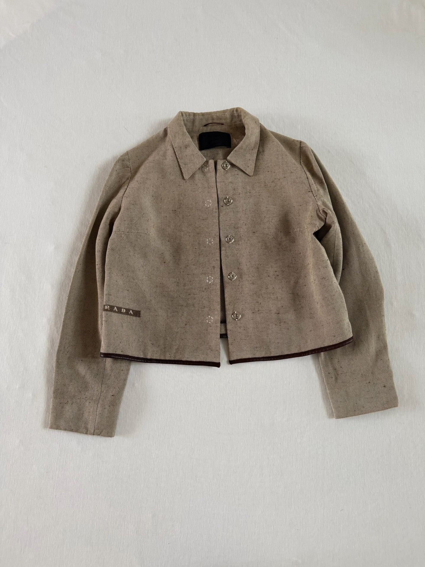 Prada Prada 1999 Runway Plain Linen Jacket Size S / US 4 / IT 40 - 3 Thumbnail