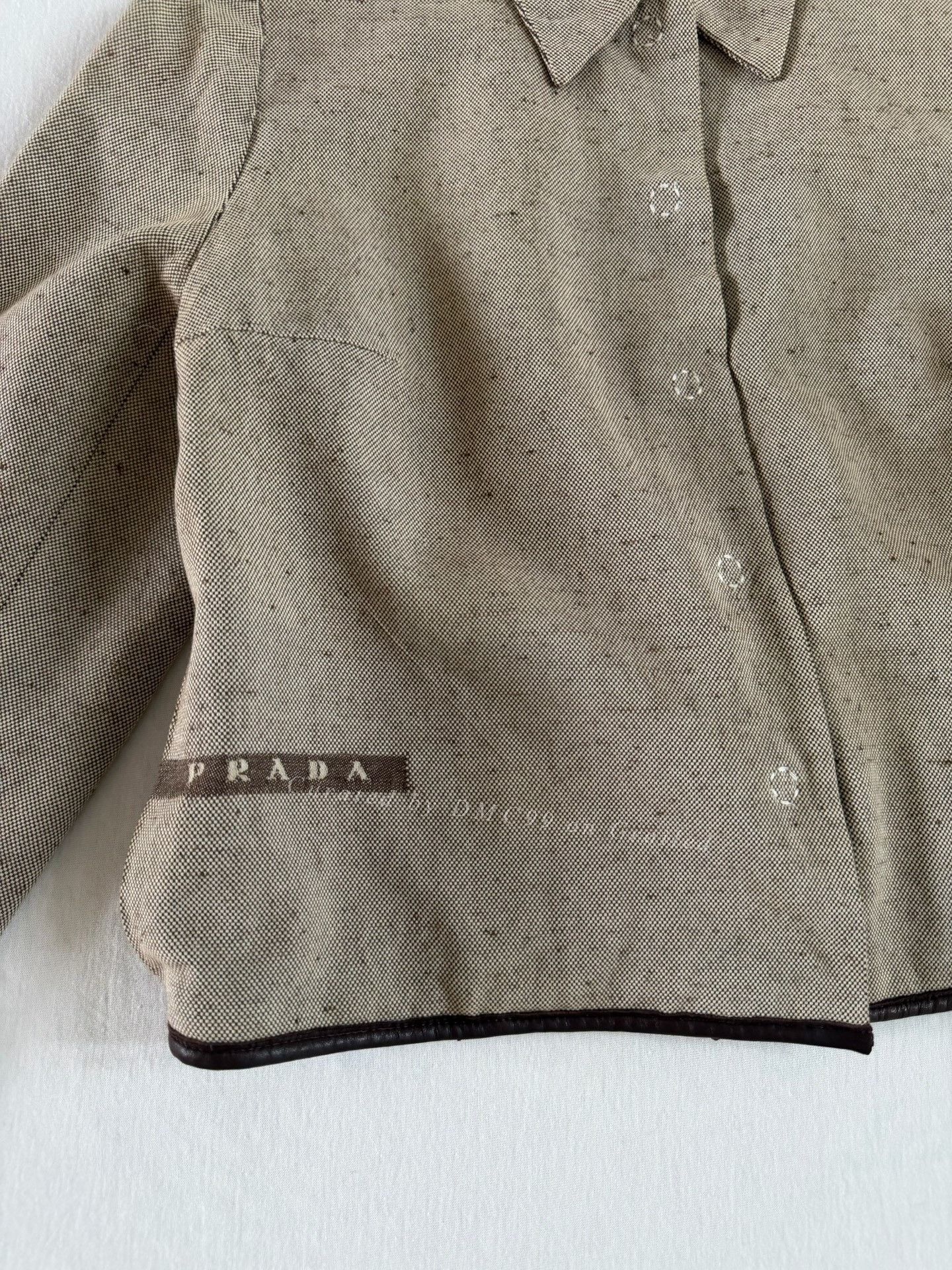 Prada Prada 1999 Runway Plain Linen Jacket Size S / US 4 / IT 40 - 5 Thumbnail