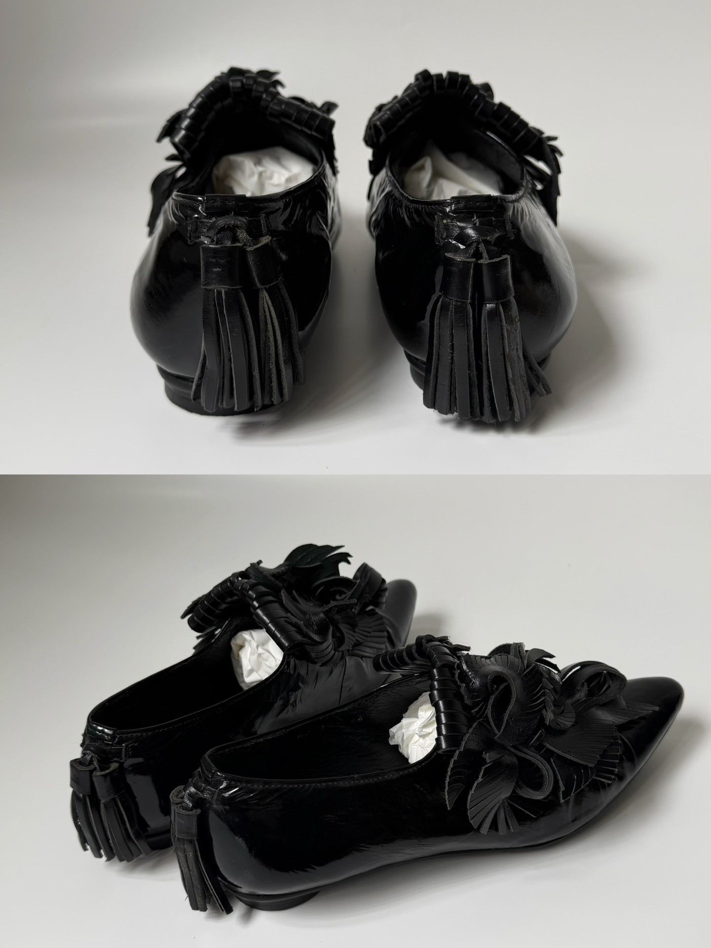 Issey Miyake Issey Miyake 00ss 3D Carved Patent Leather Low-Heel Shoes Size US 7 / IT 37 - 4 Thumbnail