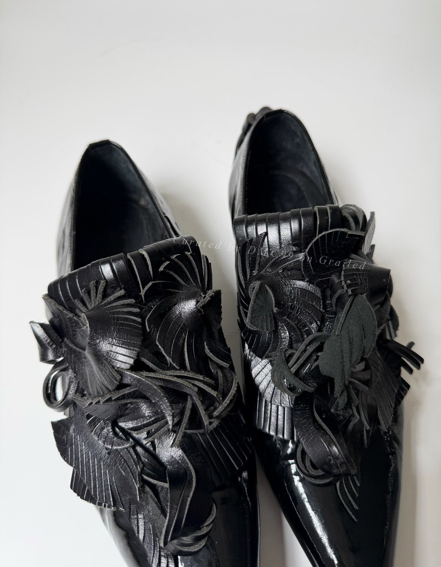 Issey Miyake Issey Miyake 00ss 3D Carved Patent Leather Low-Heel Shoes Size US 7 / IT 37 - 9 Thumbnail