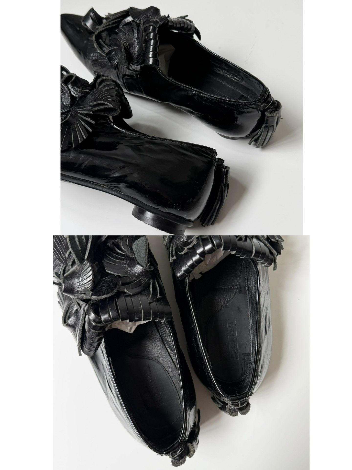 Issey Miyake Issey Miyake 00ss 3D Carved Patent Leather Low-Heel Shoes Size US 7 / IT 37 - 8 Thumbnail