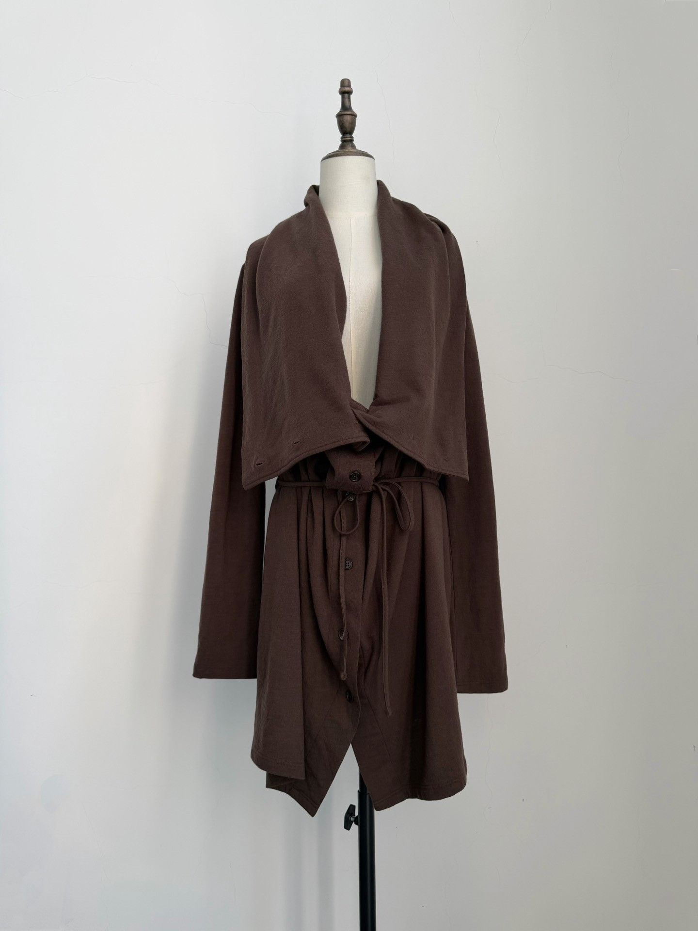 Ann Demeulemeester Ann Demeulemeester Vintage Drape Collar Knit Coat Size XS / US 0-2 / IT 36-38 - 8 Thumbnail