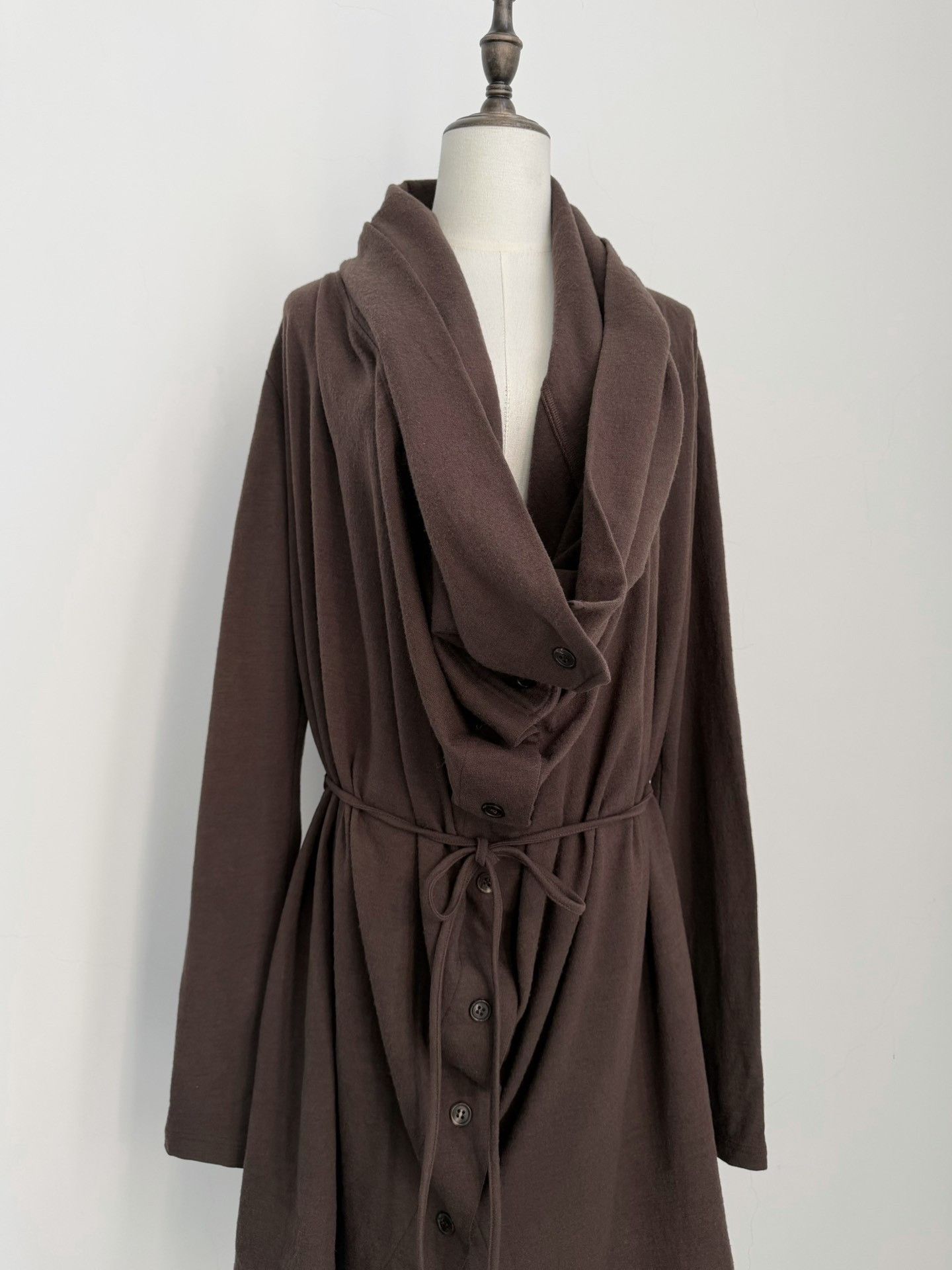 Ann Demeulemeester Ann Demeulemeester Vintage Drape Collar Knit Coat Size XS / US 0-2 / IT 36-38 - 2 Thumbnail