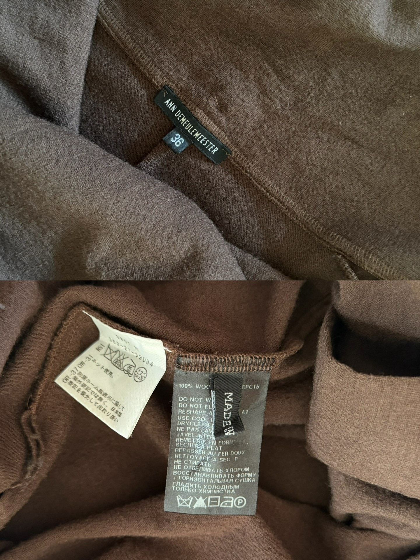 Ann Demeulemeester Ann Demeulemeester Vintage Drape Collar Knit Coat Size XS / US 0-2 / IT 36-38 - 9 Thumbnail