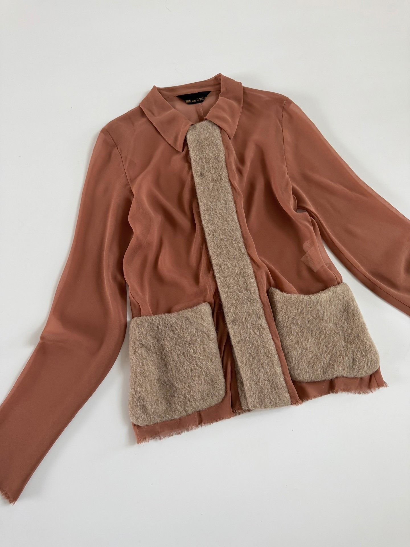 Rei Kawakubo Comme des Garçons 1993 Synergy Wool Shirt Size S / US 4 / IT 40 - 2 Thumbnail