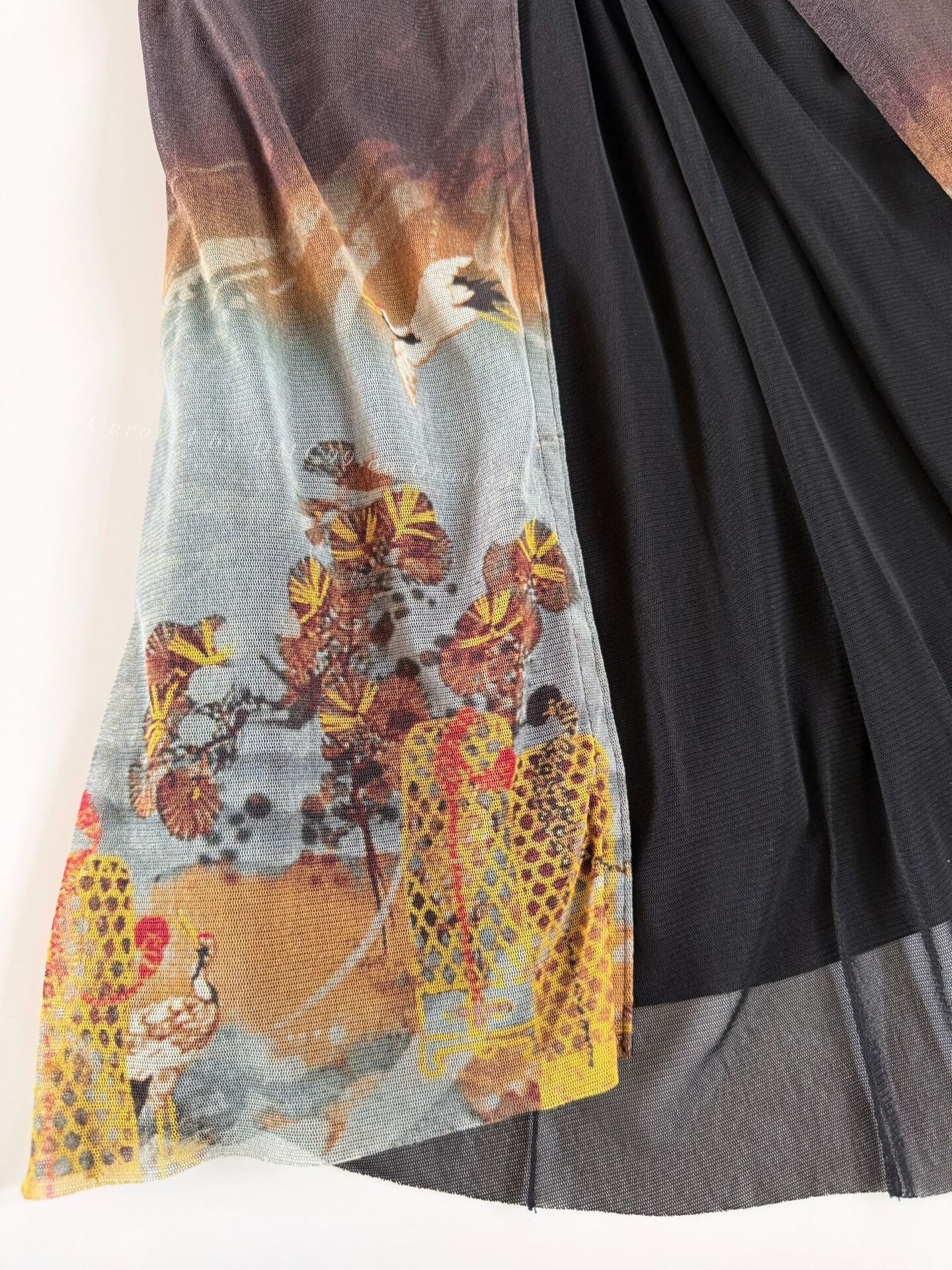 Jean Paul Gaultier Jean Paul Gaultier Vintage Crane Mesh Skirt Size 40" / US 18 - 6 Thumbnail