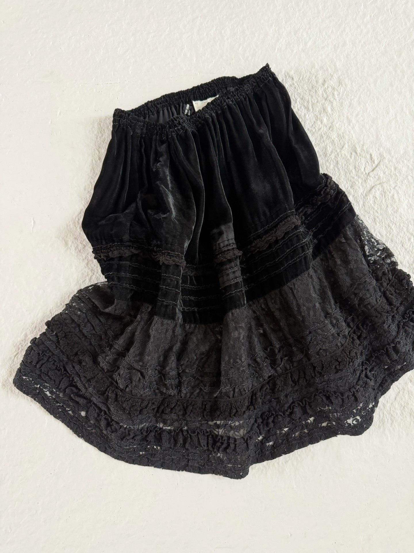 Comme des Garcons Comme des Garcons 2005 Tricot Lace Velvet Skirt Size 32" / US 10 / IT 46 - 4 Thumbnail