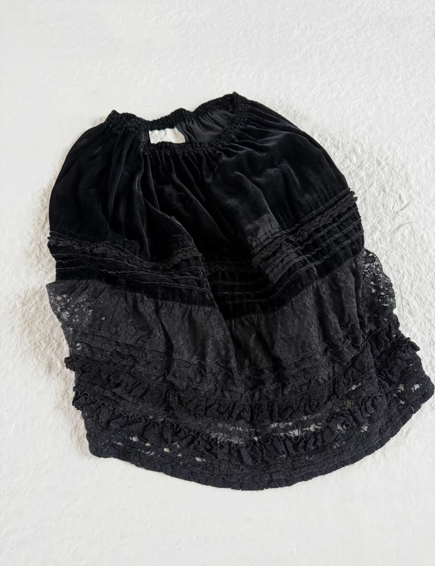 Comme des Garcons Comme des Garcons 2005 Tricot Lace Velvet Skirt Size 32" / US 10 / IT 46 - 6 Thumbnail