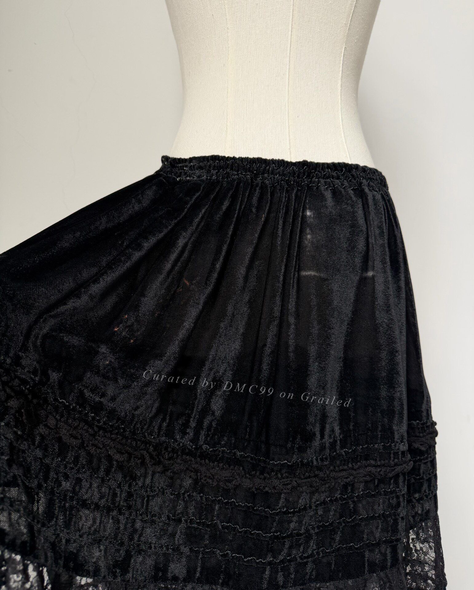 Comme des Garcons Comme des Garcons 2005 Tricot Lace Velvet Skirt Size 32" / US 10 / IT 46 - 9 Thumbnail