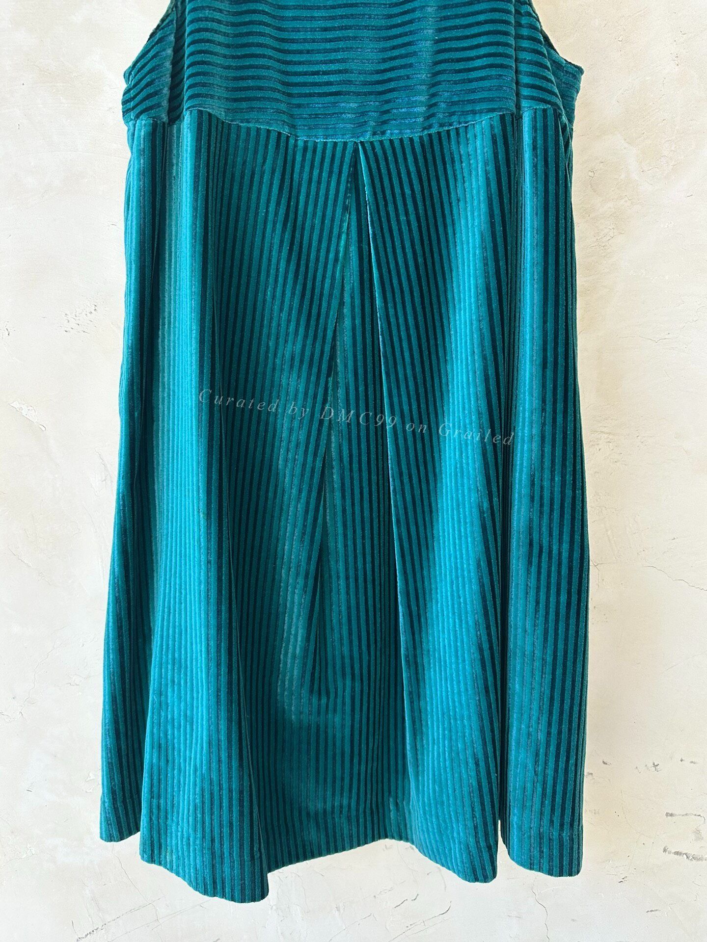 Romeo Gigli Romeo Gigli 90s Striped Green Dress Size S / US 4 / IT 40 - 6 Thumbnail