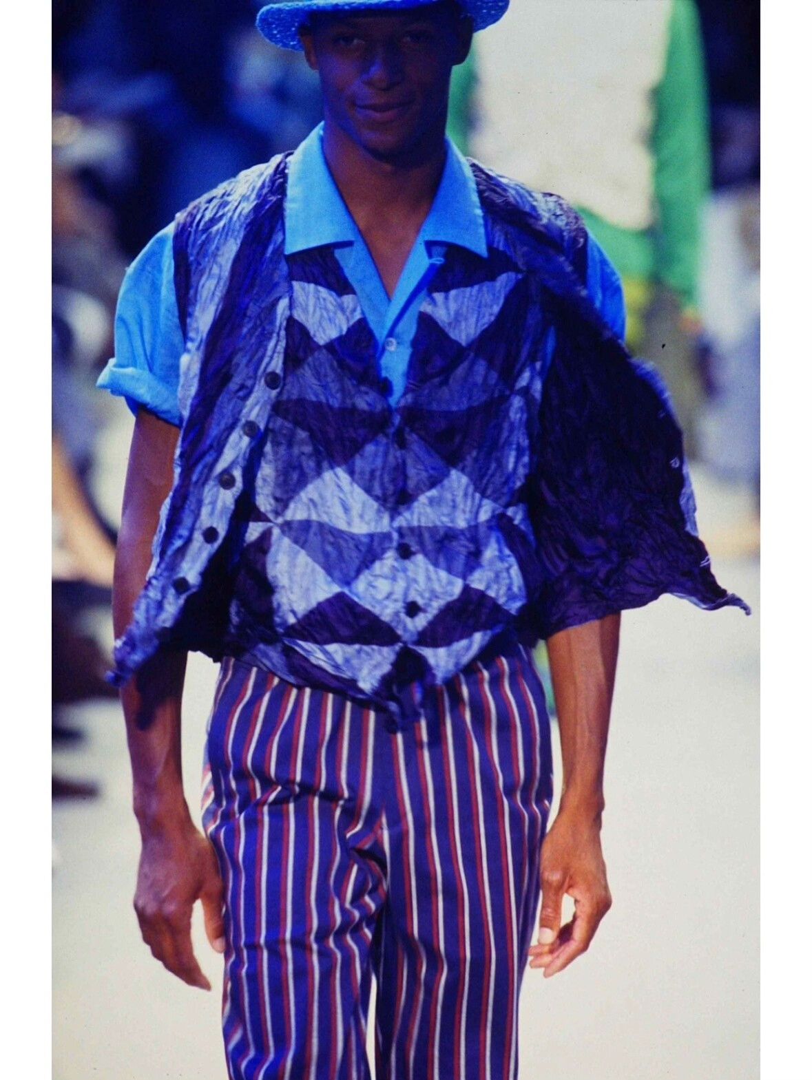 Issey Miyake Issey Miyake 1996 Pleated Colorblock Vest Size M / US 6-8 / IT 42-44 - 2 Thumbnail