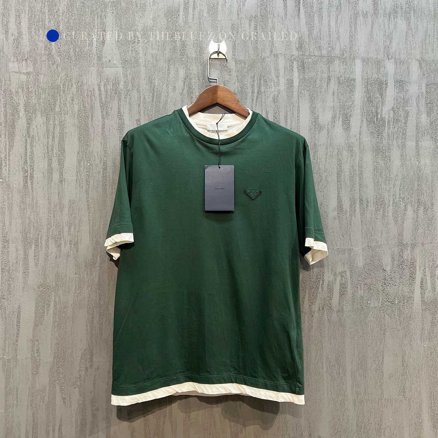 Prada Green Short-Sleeve Crewneck Shirt Size US L / EU 52-54 / 3 - 7 Thumbnail