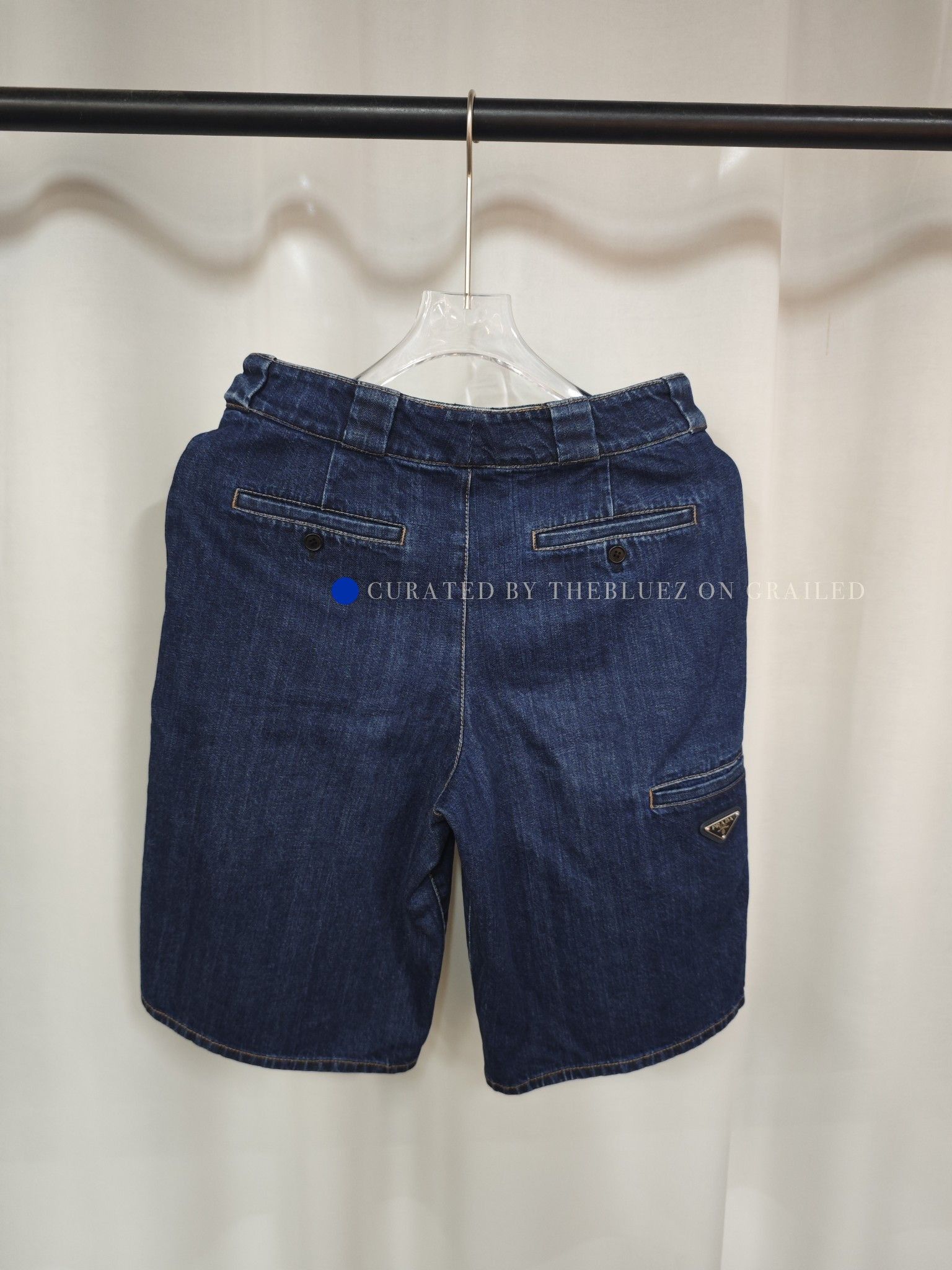 Prada Blue Denim Shorts Size 40 Size US 40 / EU 56 - 2 Thumbnail