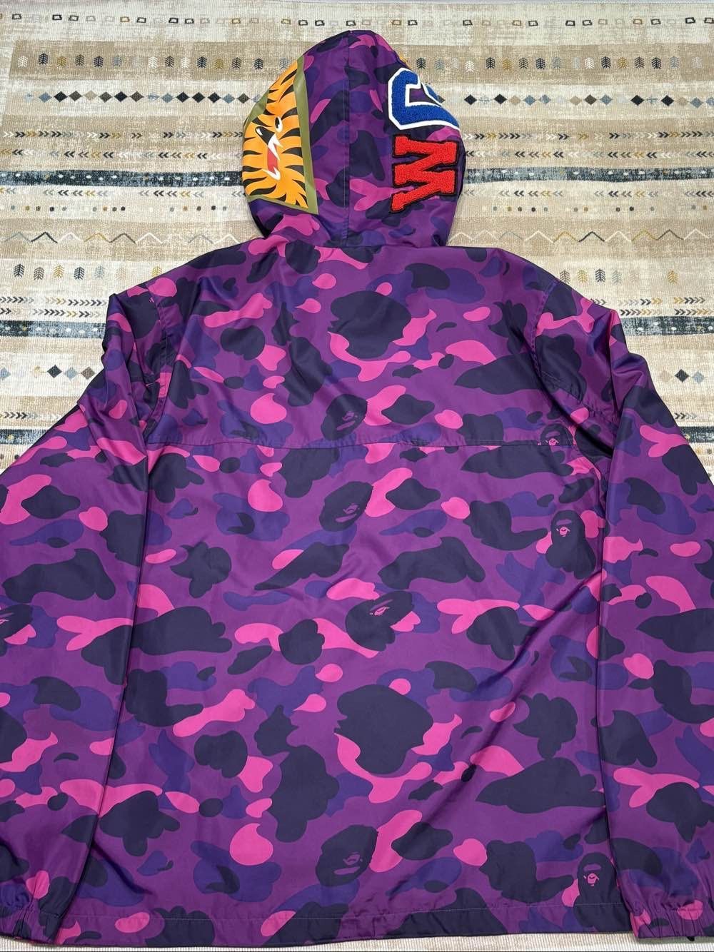 Bape Purple Camo Shark Mouth Hooded Light Jacket XL Size US XL / EU 56 / 4 - 2 Thumbnail