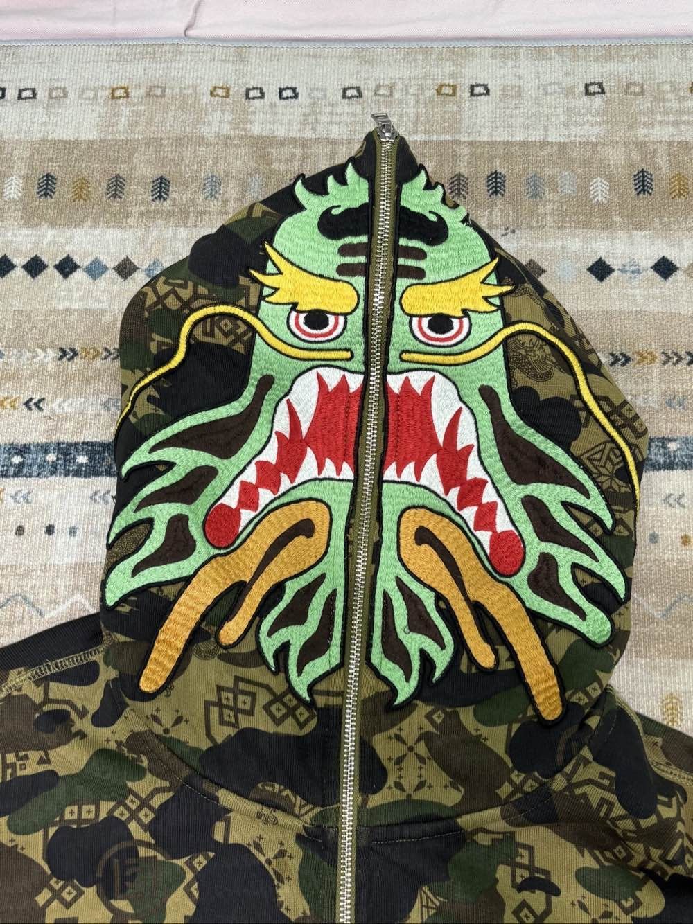 Bape Multi Camo Monster Embroidered Zip-Up Hoodie Size US XL / EU 56 / 4 - 5 Thumbnail