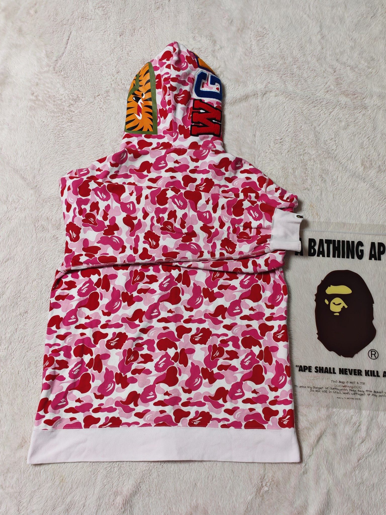 Bape Pink Camo Shark Zip-Up Hoodie Size US XXL / EU 58 / 5 - 2 Thumbnail