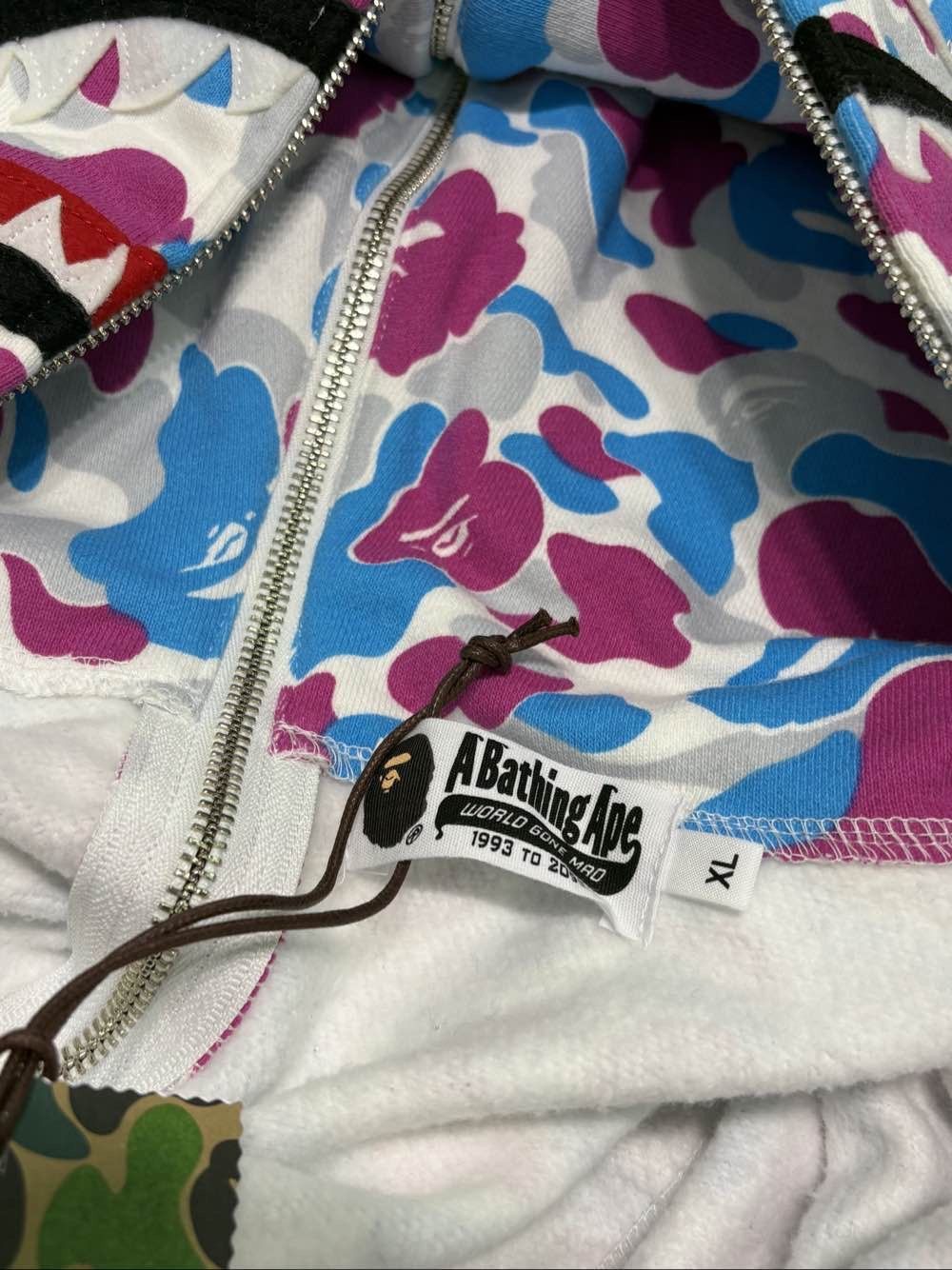 Bape Multi Camo Shark Print Zip-Up Hoodie Size US XL / EU 56 / 4 - 3 Thumbnail