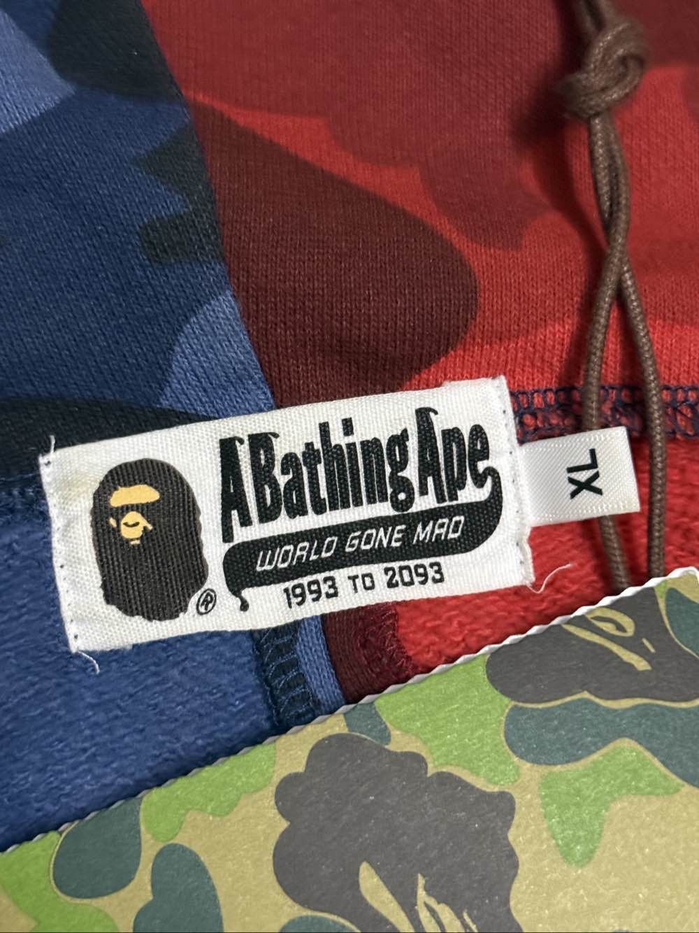 Bape Split Camo Shark Face Zip-Up Hoodie Size US XL / EU 56 / 4 - 3 Thumbnail
